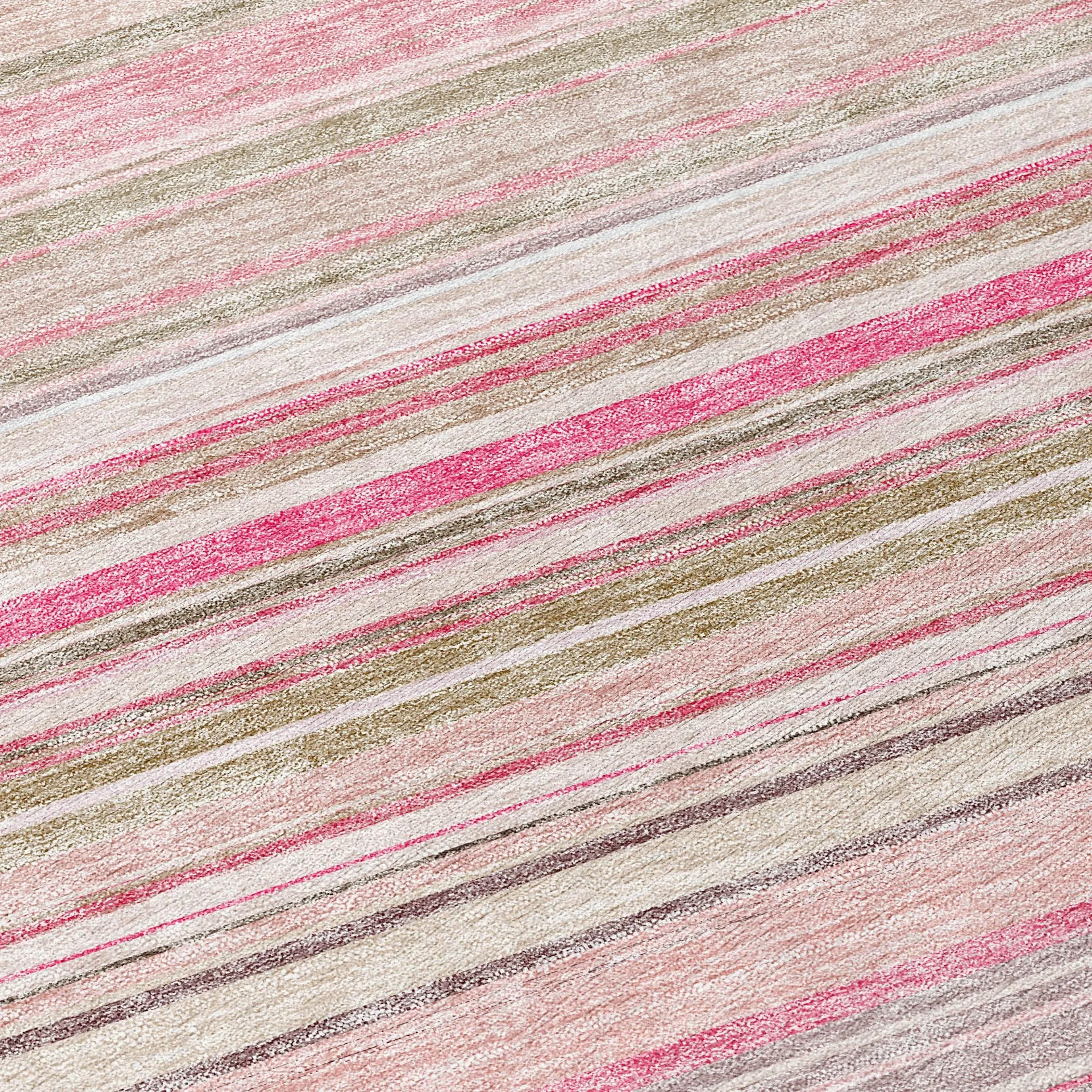 Machine Washable Indoor/ Outdoor Ombre Stripes Chantille Rug
