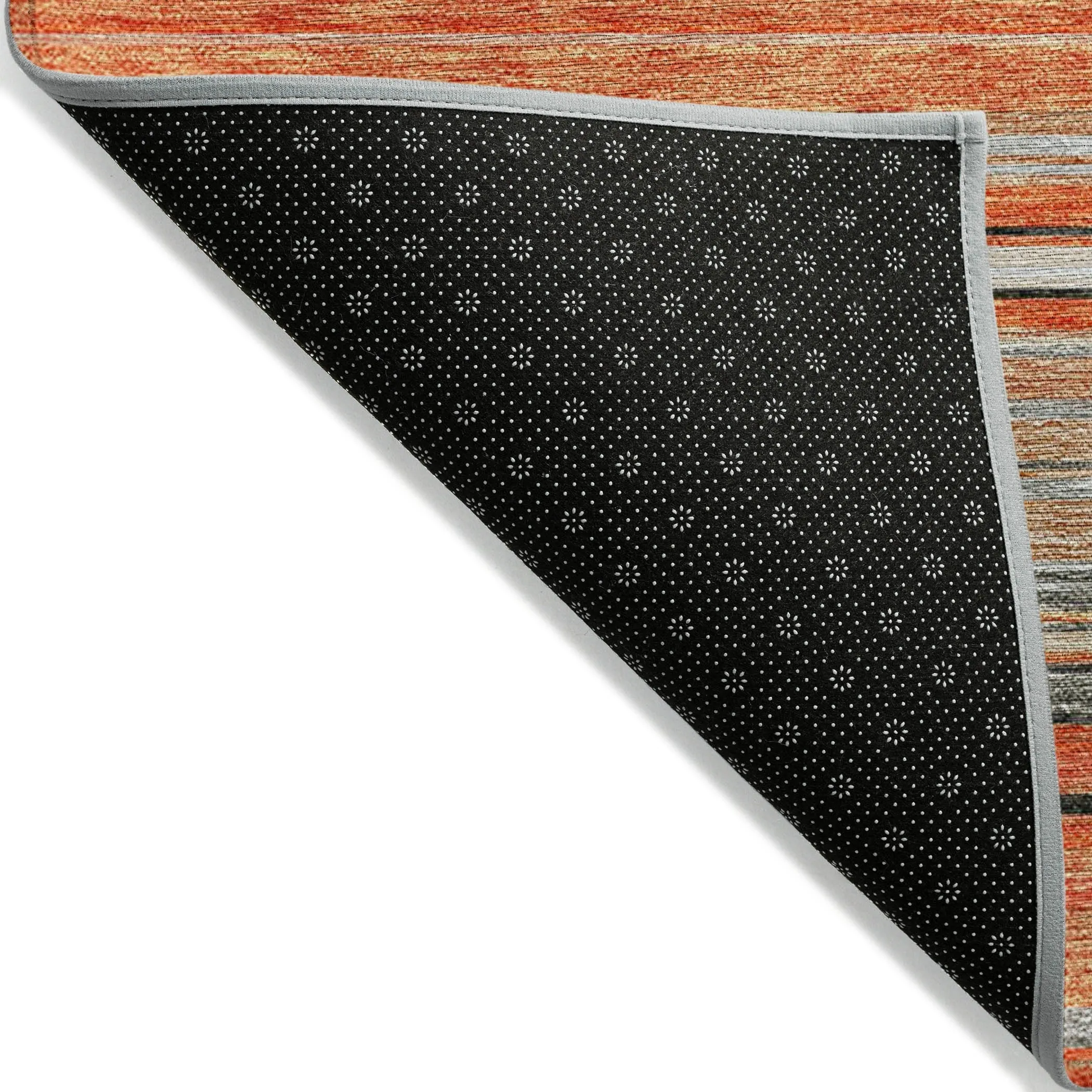 Machine Washable Indoor/ Outdoor Ombre Stripes Chantille Rug