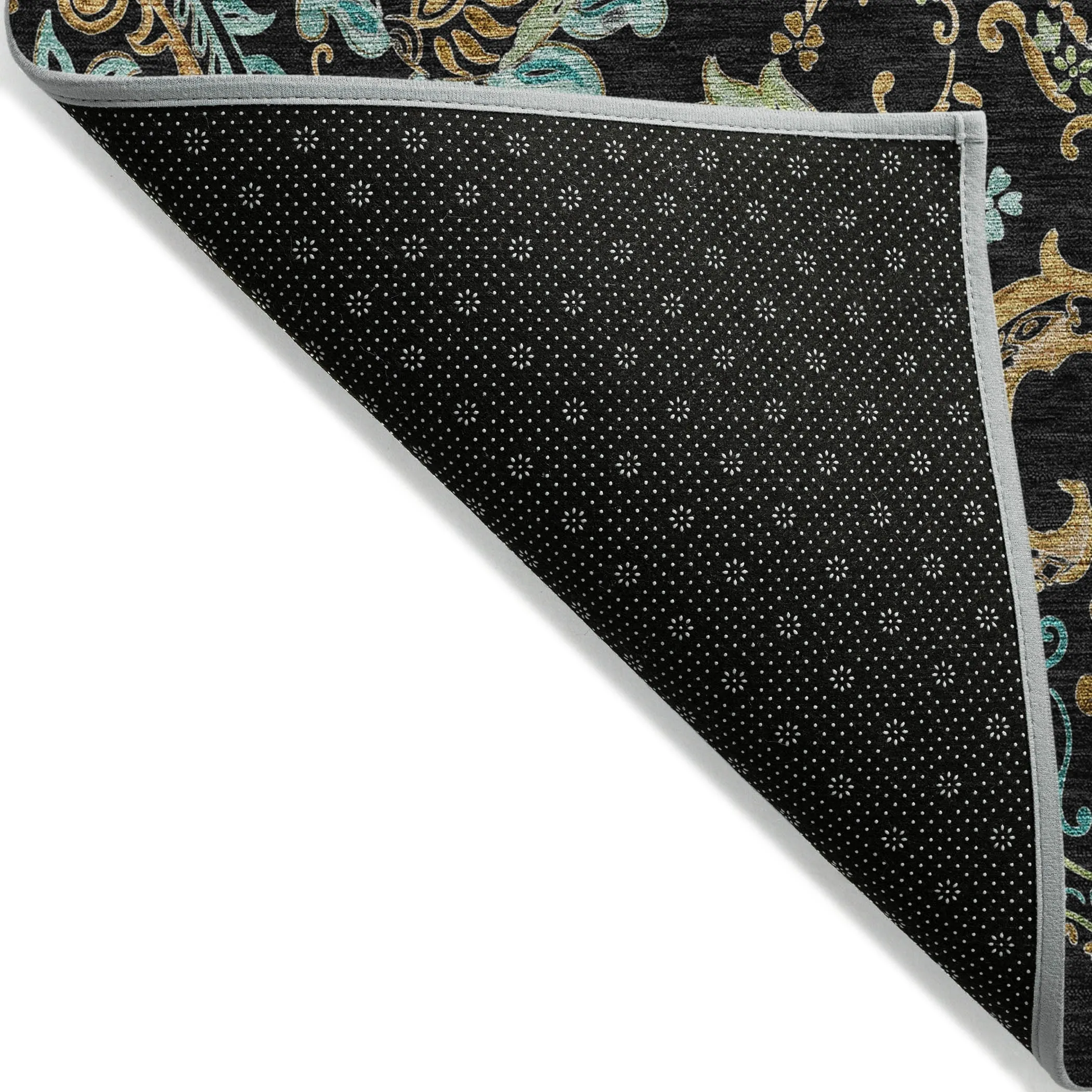 Machine Washable Indoor/ Outdoor Paisley Chantille Rug