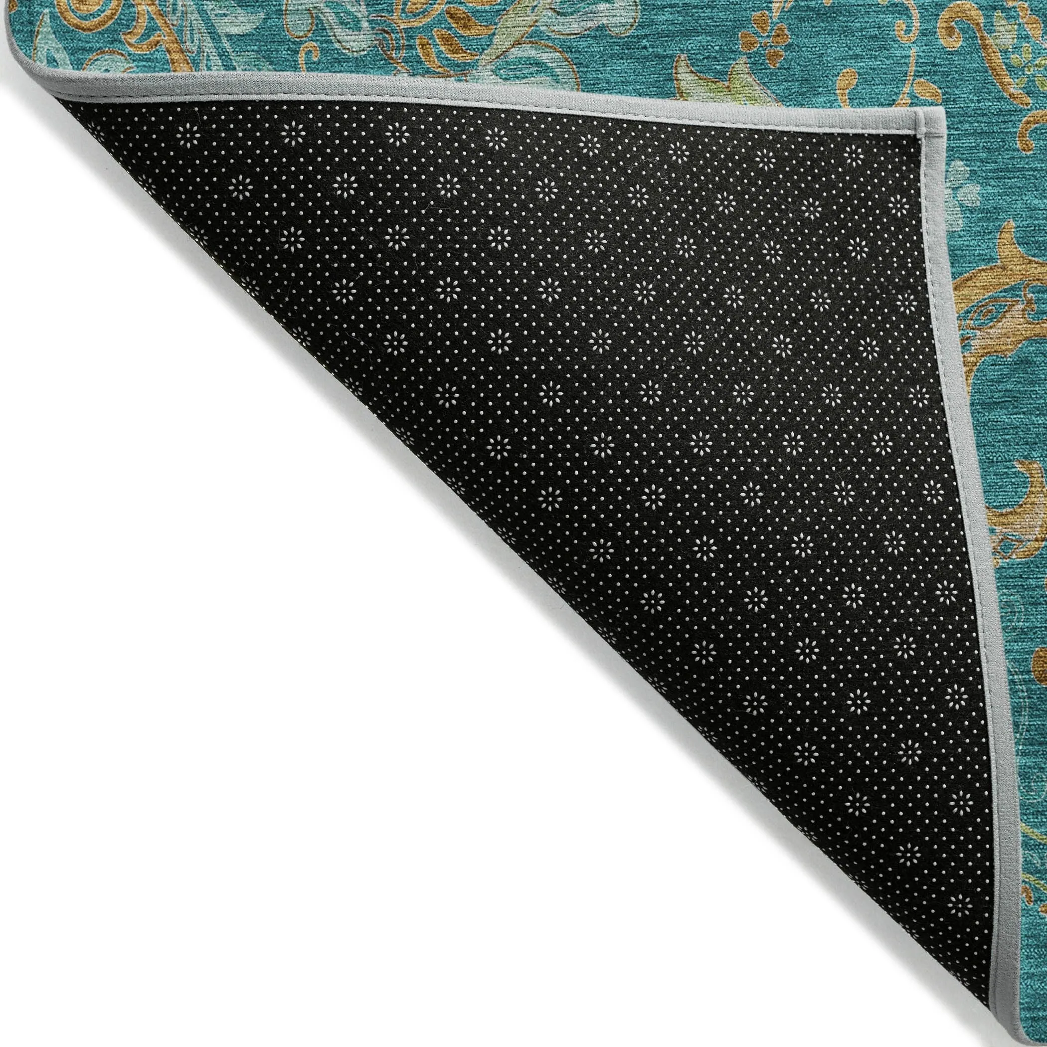 Machine Washable Indoor/ Outdoor Paisley Chantille Rug