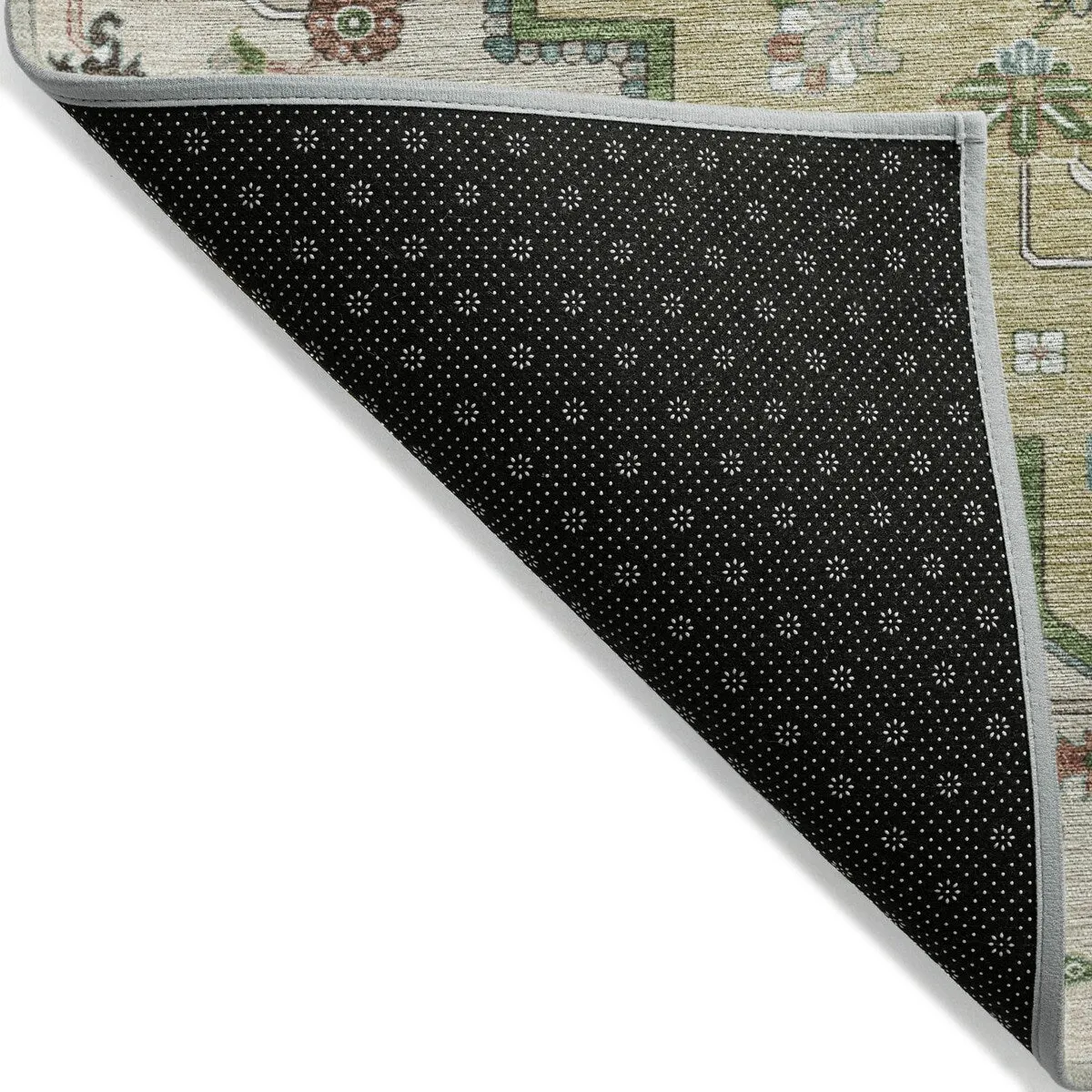 Machine Washable Indoor/ Outdoor Persian Traditional Chantille Rug