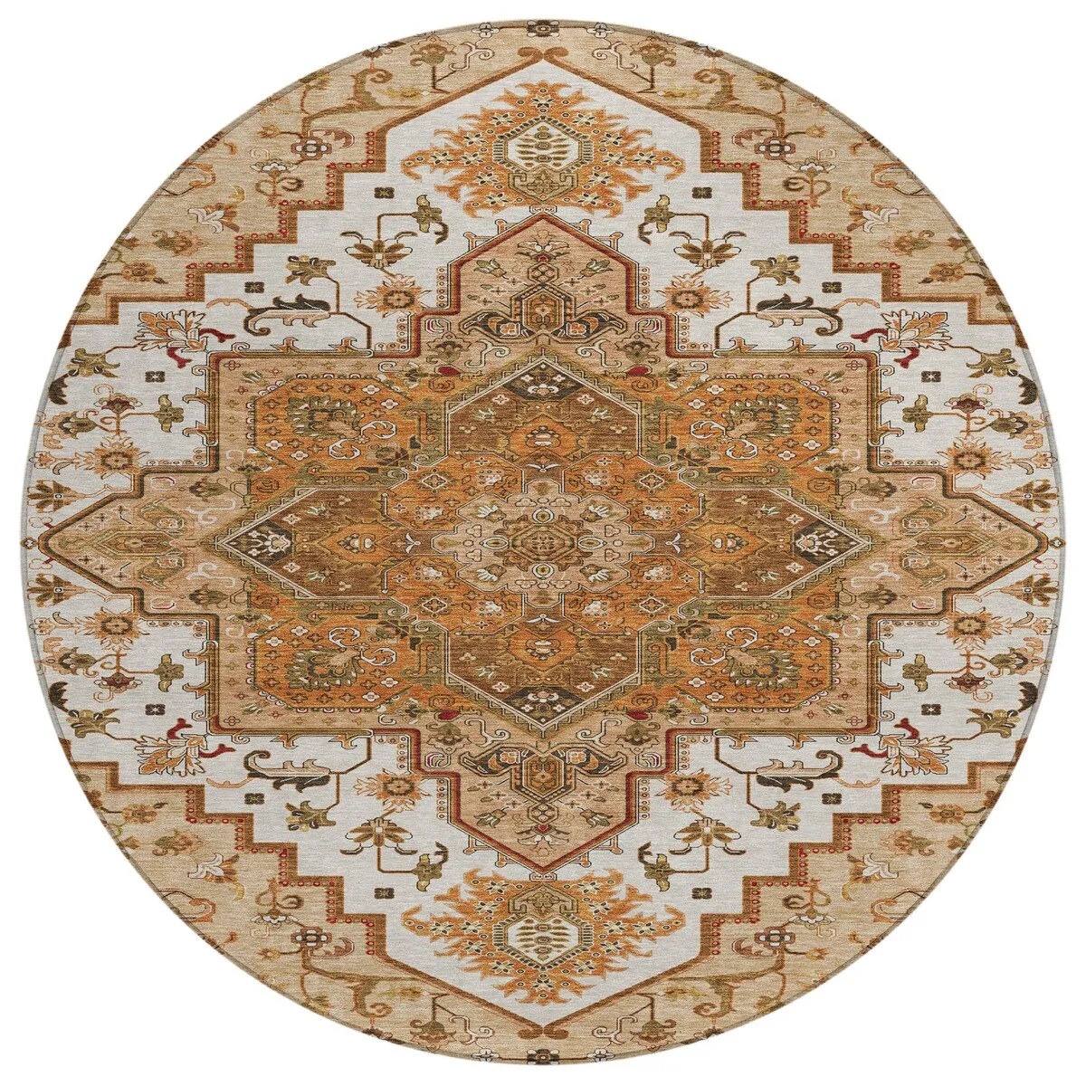Machine Washable Indoor/ Outdoor Persian Traditional Chantille Rug