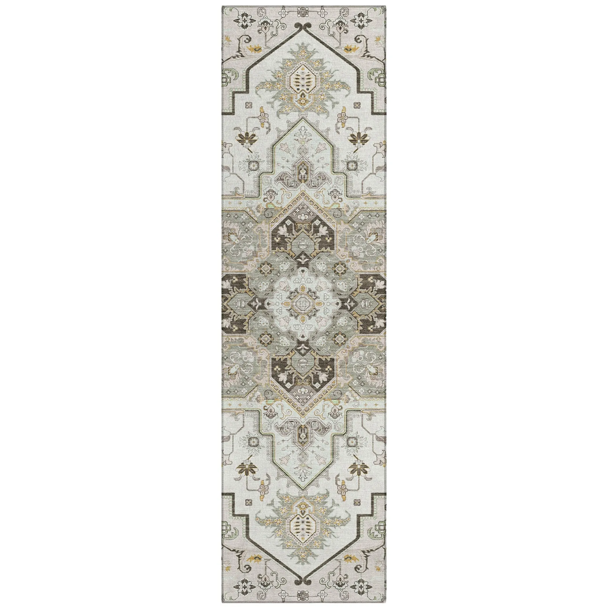 Machine Washable Indoor/ Outdoor Persian Traditional Chantille Rug