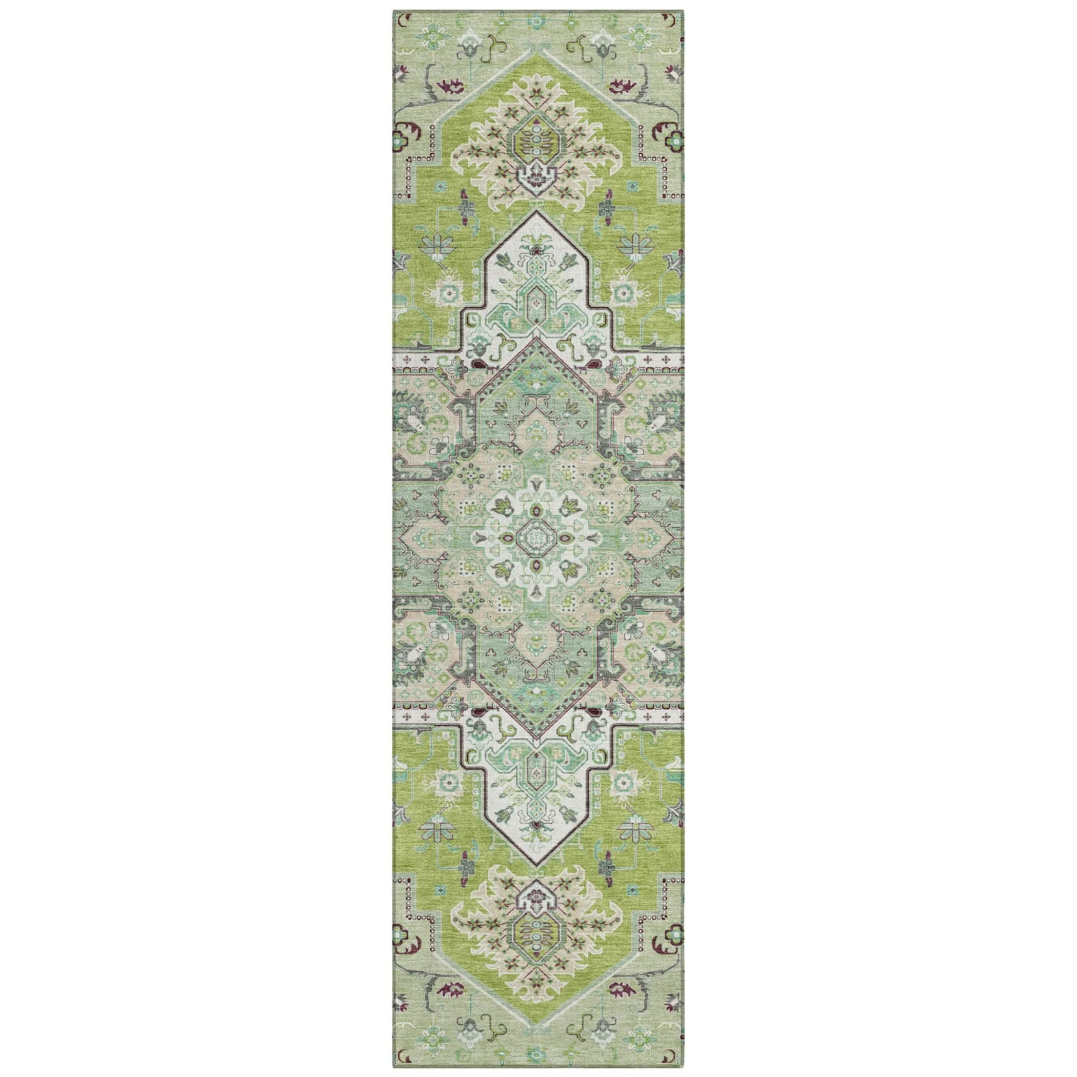 Machine Washable Indoor/ Outdoor Persian Traditional Chantille Rug