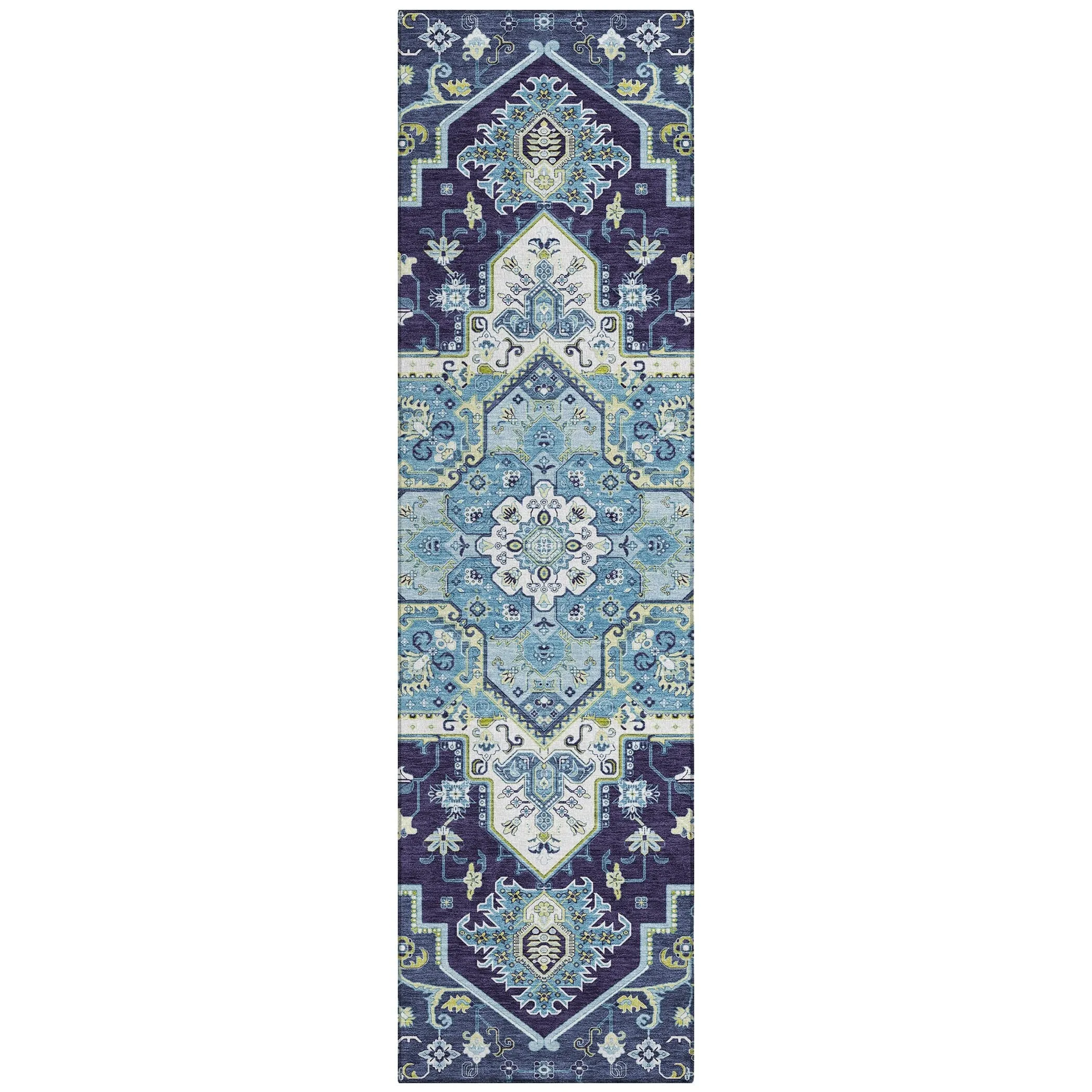 Machine Washable Indoor/ Outdoor Persian Traditional Chantille Rug