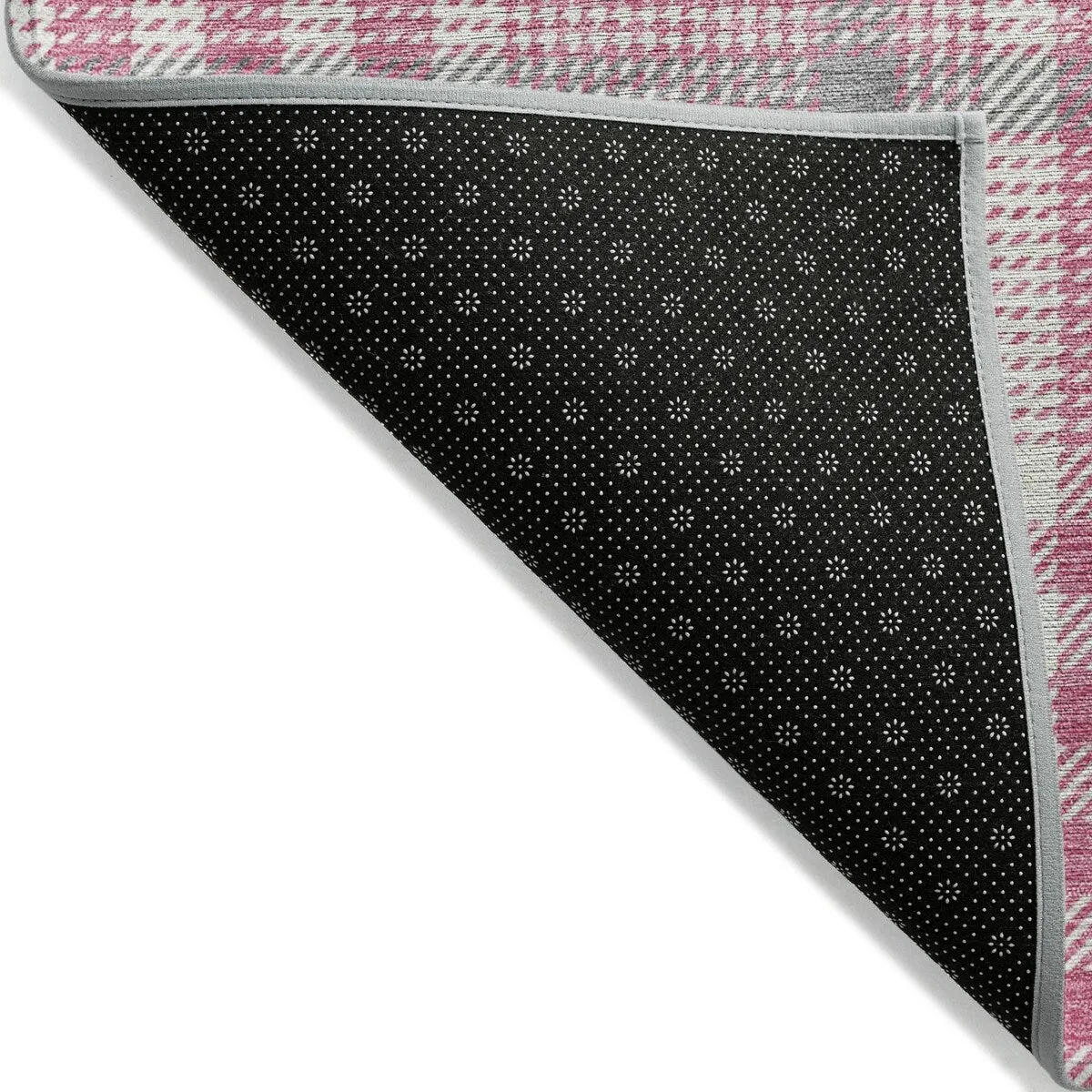 Machine Washable Indoor/ Outdoor Plaid Chantille Rug