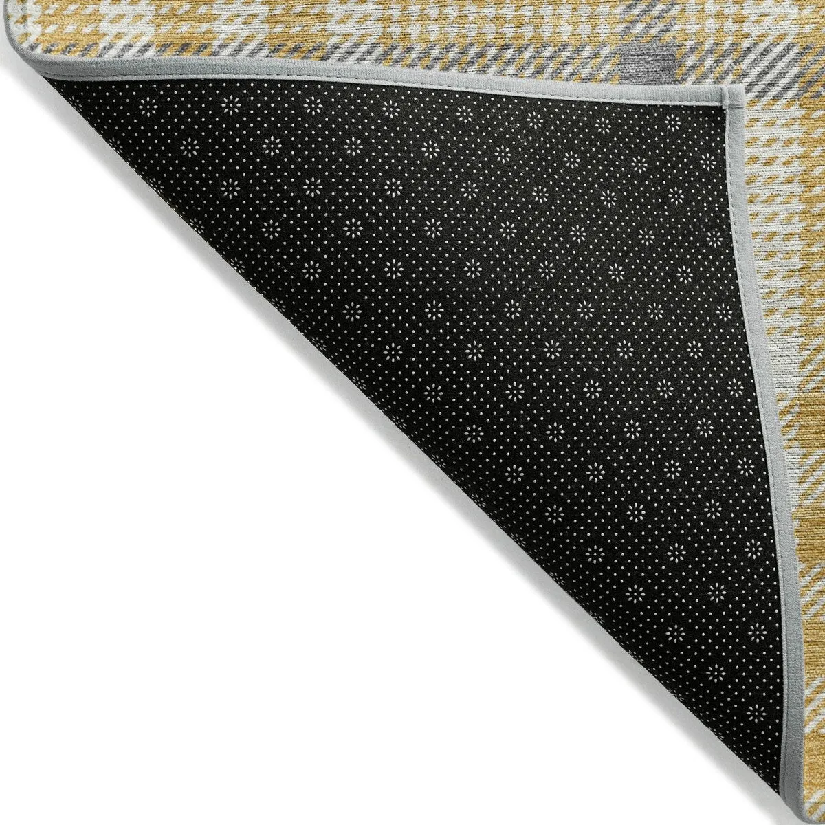 Machine Washable Indoor/ Outdoor Plaid Chantille Rug