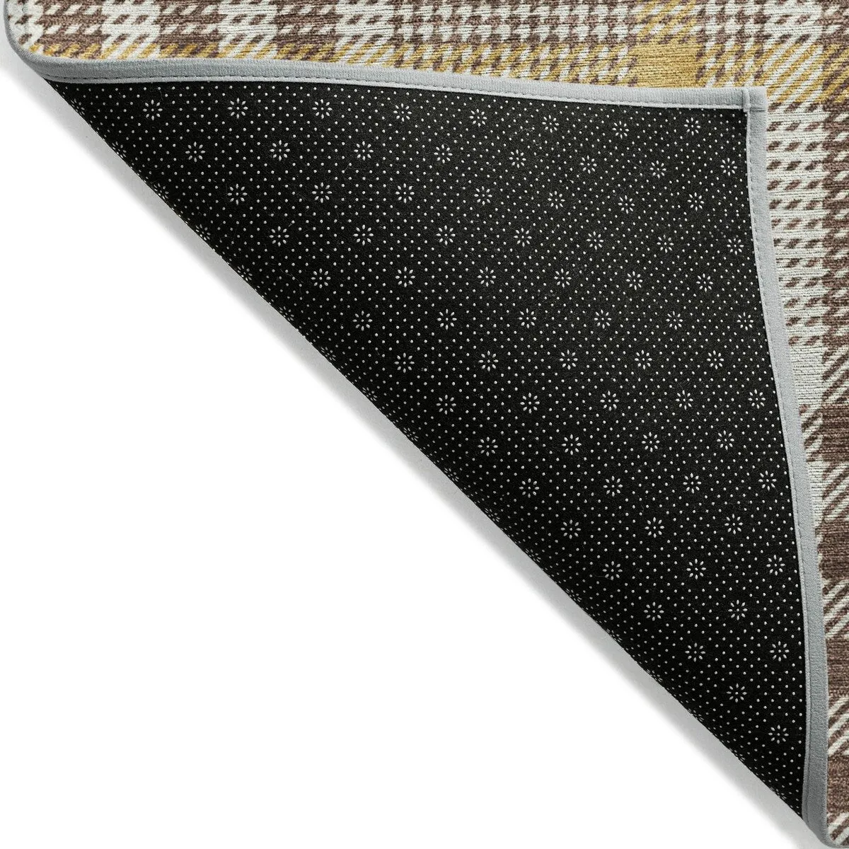 Machine Washable Indoor/ Outdoor Plaid Chantille Rug