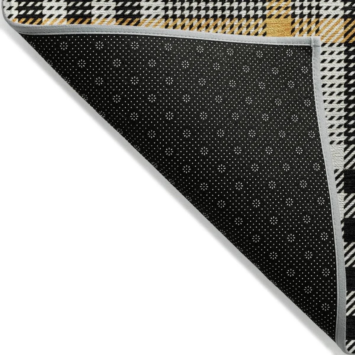 Machine Washable Indoor/ Outdoor Plaid Chantille Rug