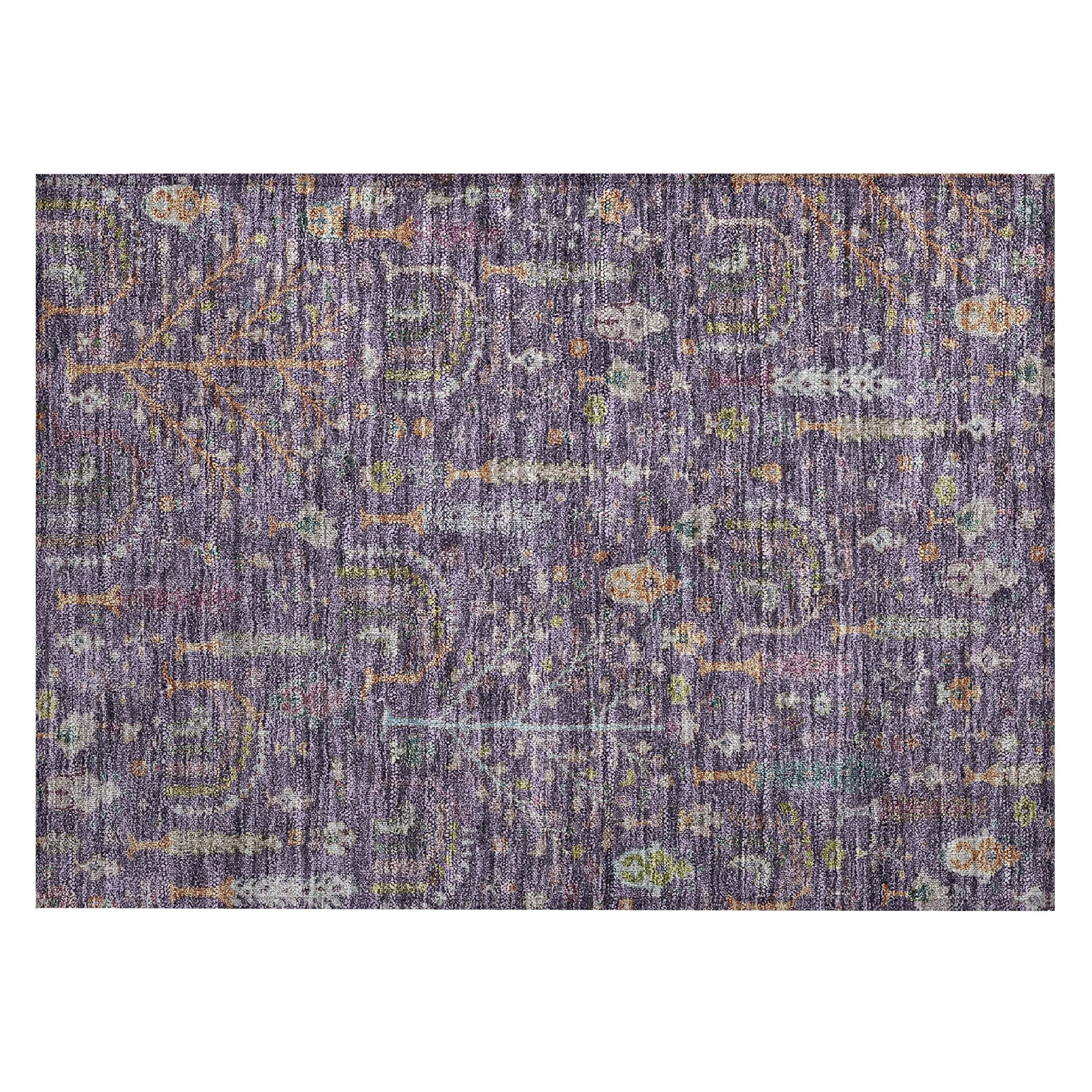 Machine Washable Indoor/ Outdoor Traditional Global Chantille Rug