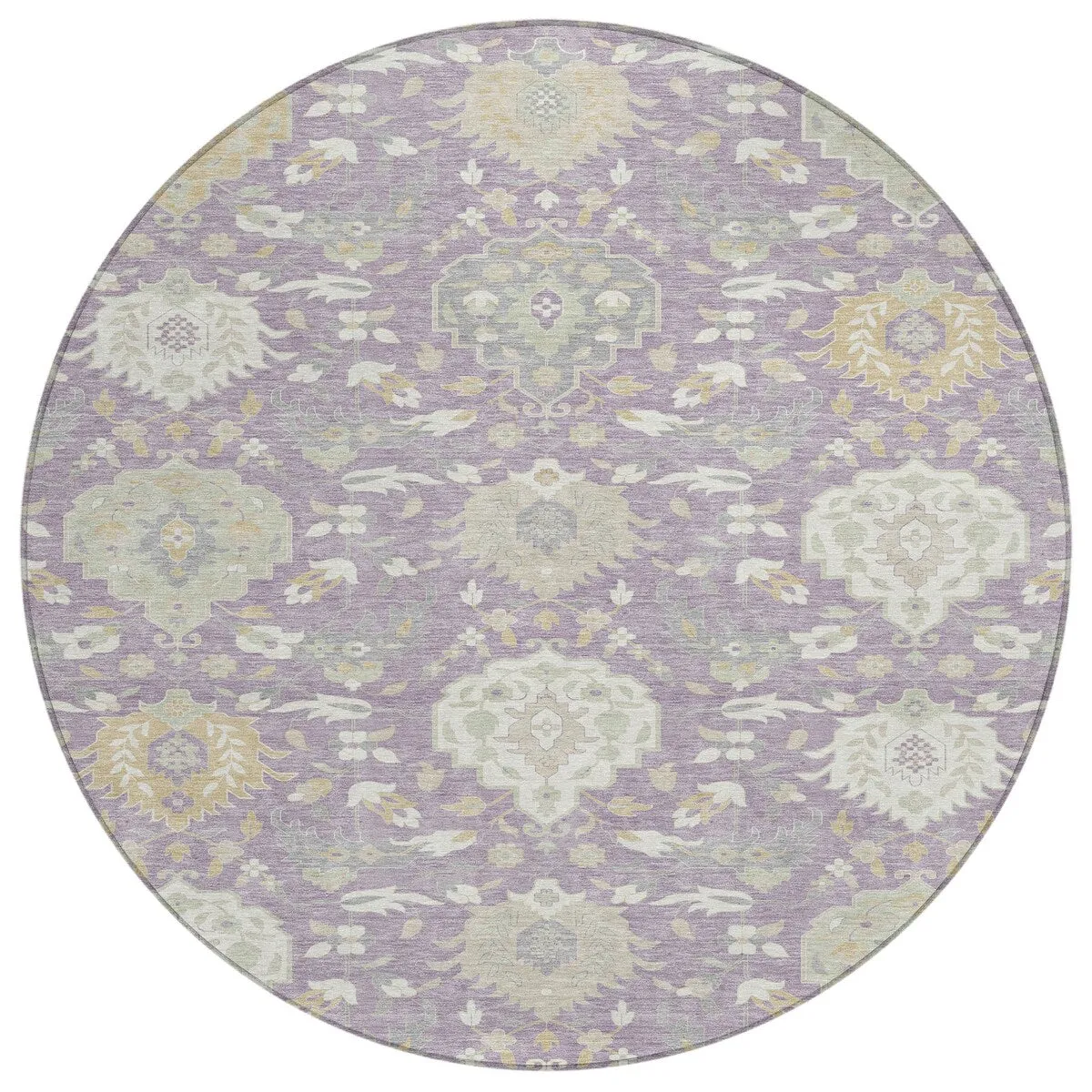 Machine Washable Indoor/ Outdoor Traditional Kashan Chantille Rug