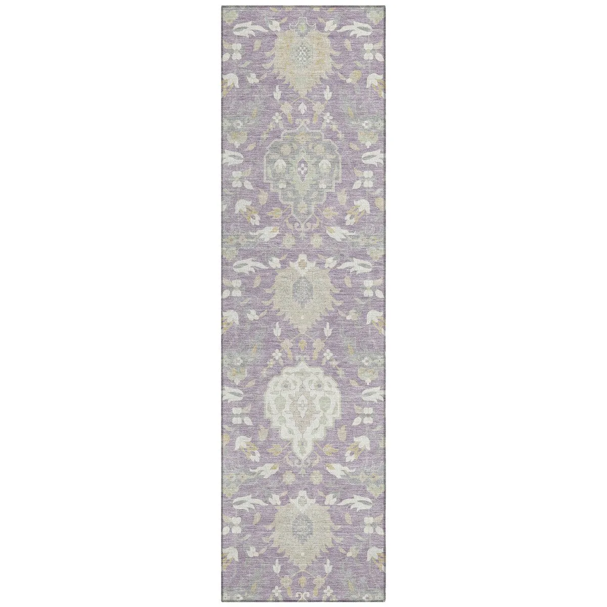 Machine Washable Indoor/ Outdoor Traditional Kashan Chantille Rug