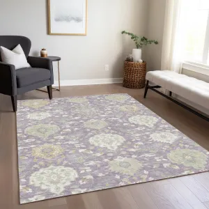 Machine Washable Indoor/ Outdoor Traditional Kashan Chantille Rug