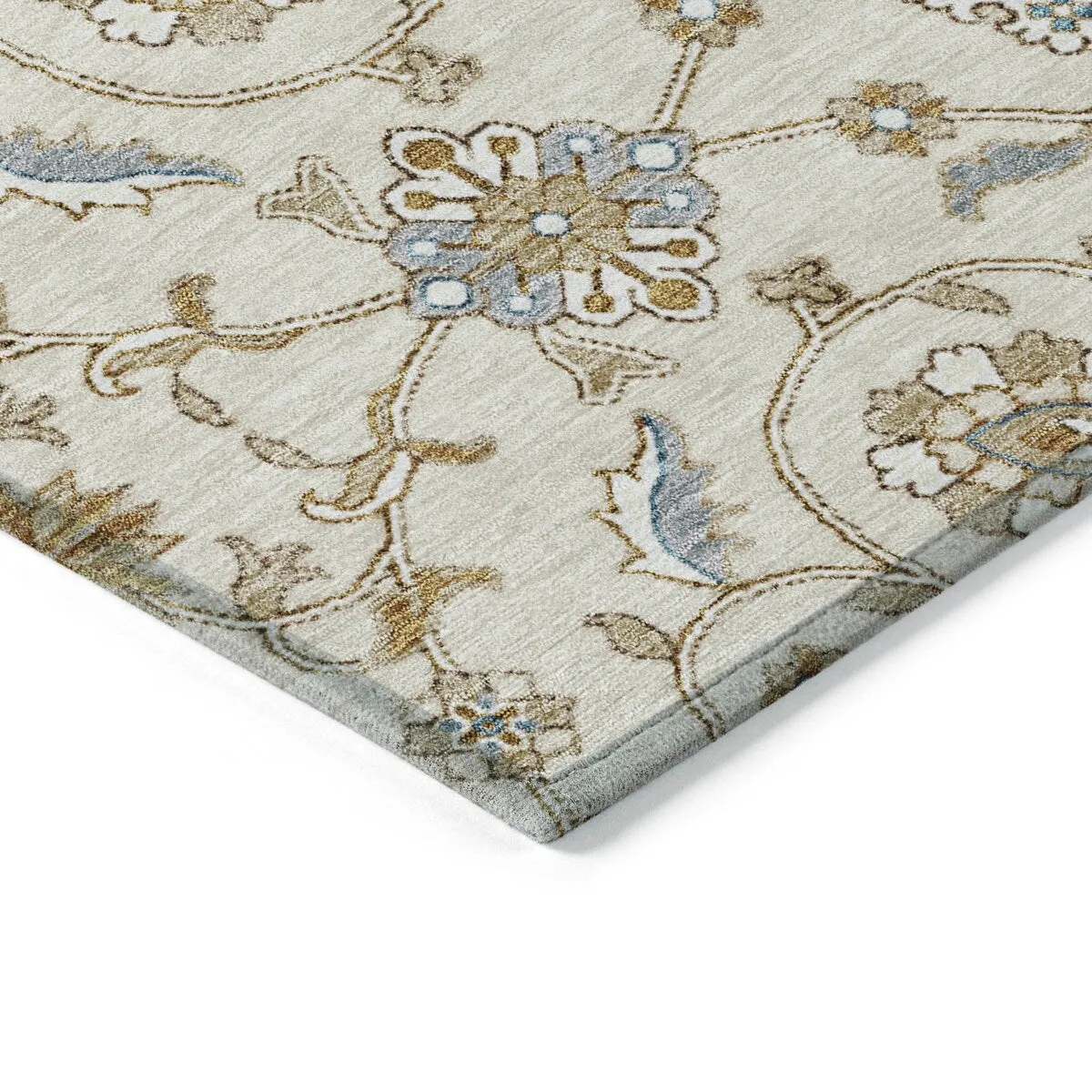 Machine Washable Indoor/ Outdoor Traditional KashanChantille Rug
