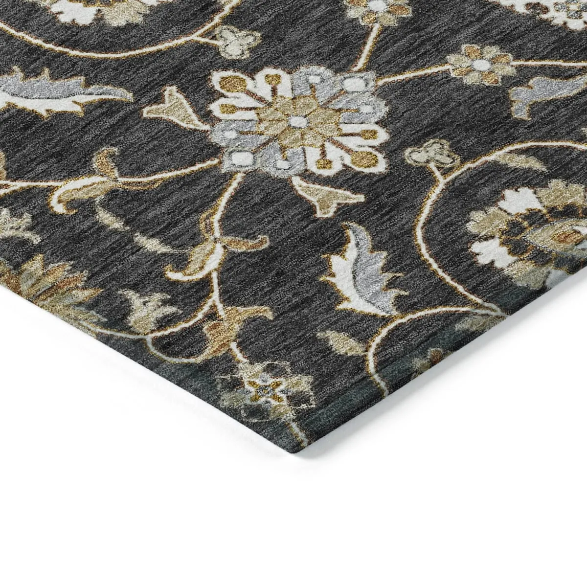 Machine Washable Indoor/ Outdoor Traditional KashanChantille Rug