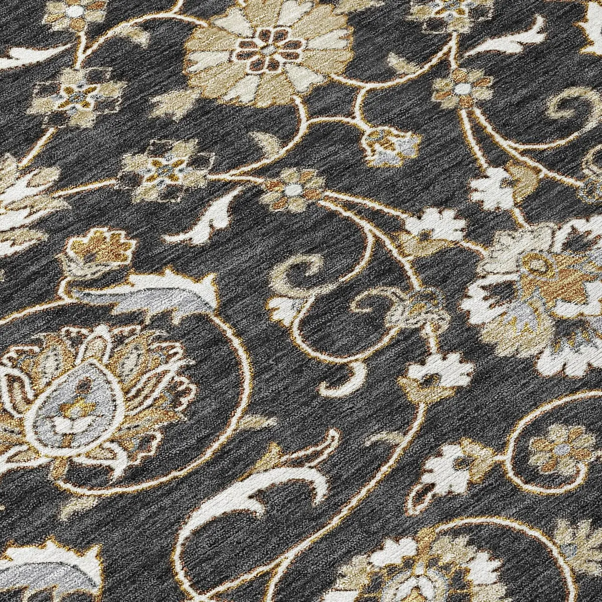 Machine Washable Indoor/ Outdoor Traditional KashanChantille Rug