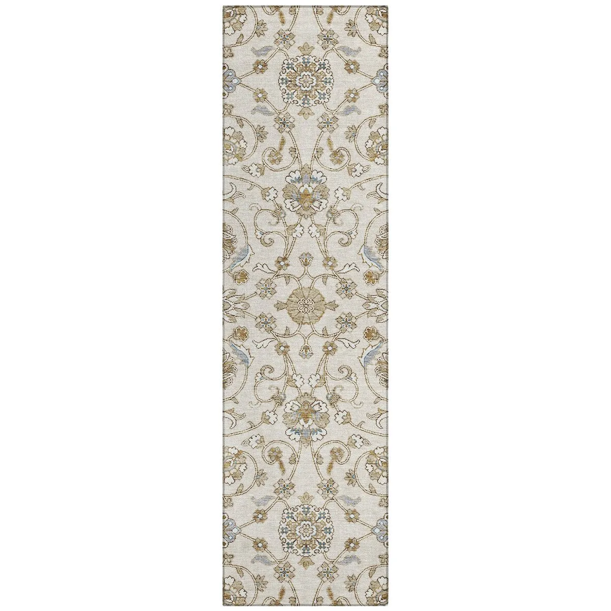 Machine Washable Indoor/ Outdoor Traditional KashanChantille Rug