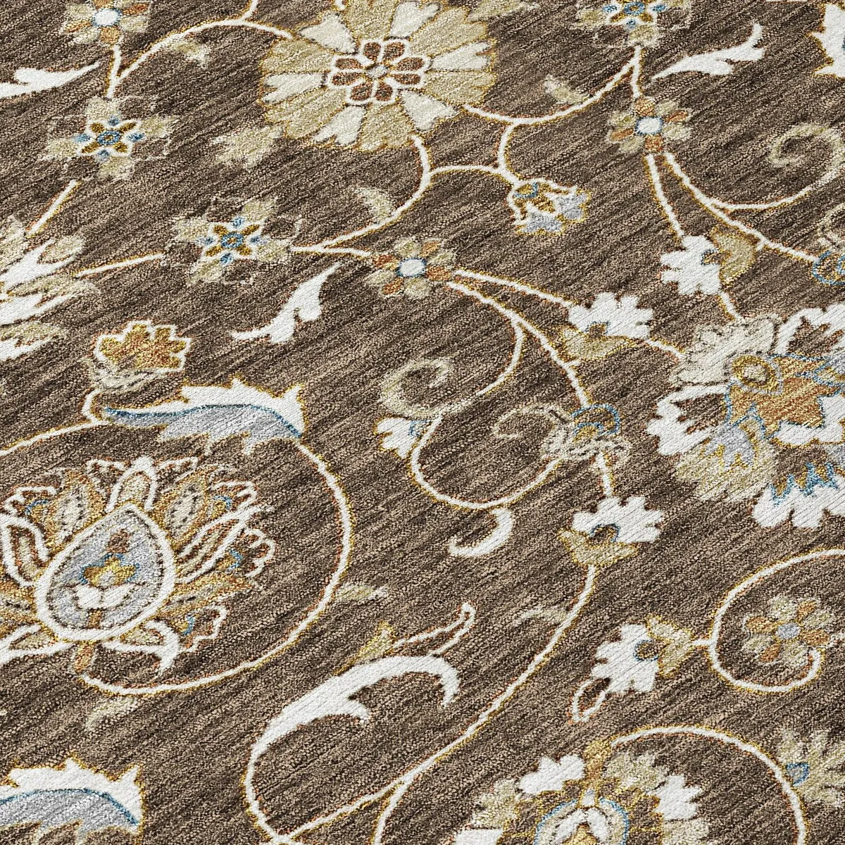 Machine Washable Indoor/ Outdoor Traditional KashanChantille Rug