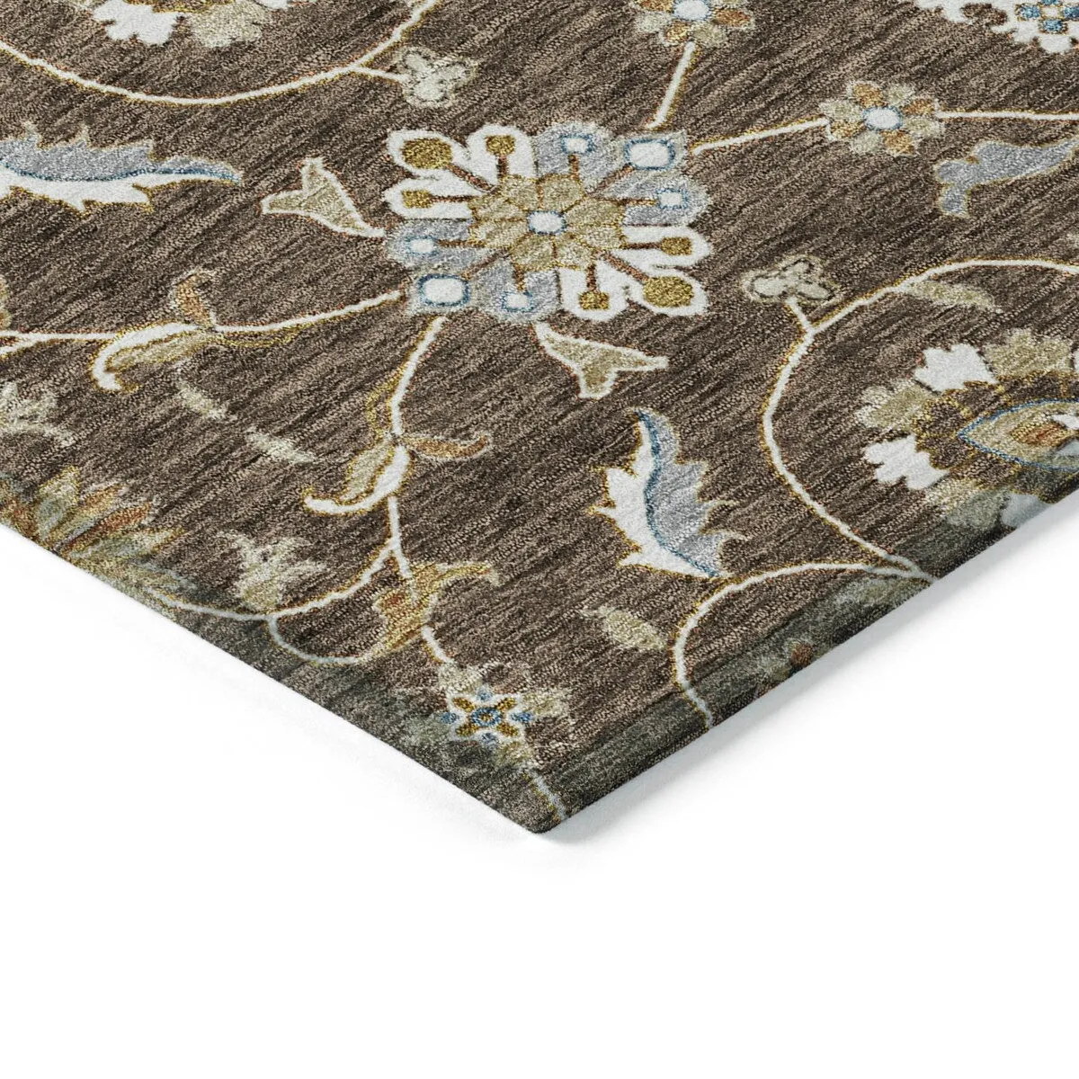 Machine Washable Indoor/ Outdoor Traditional KashanChantille Rug