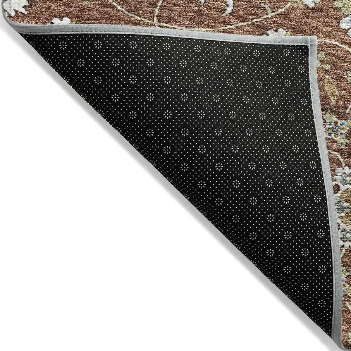 Machine Washable Indoor/ Outdoor Traditional KashanChantille Rug