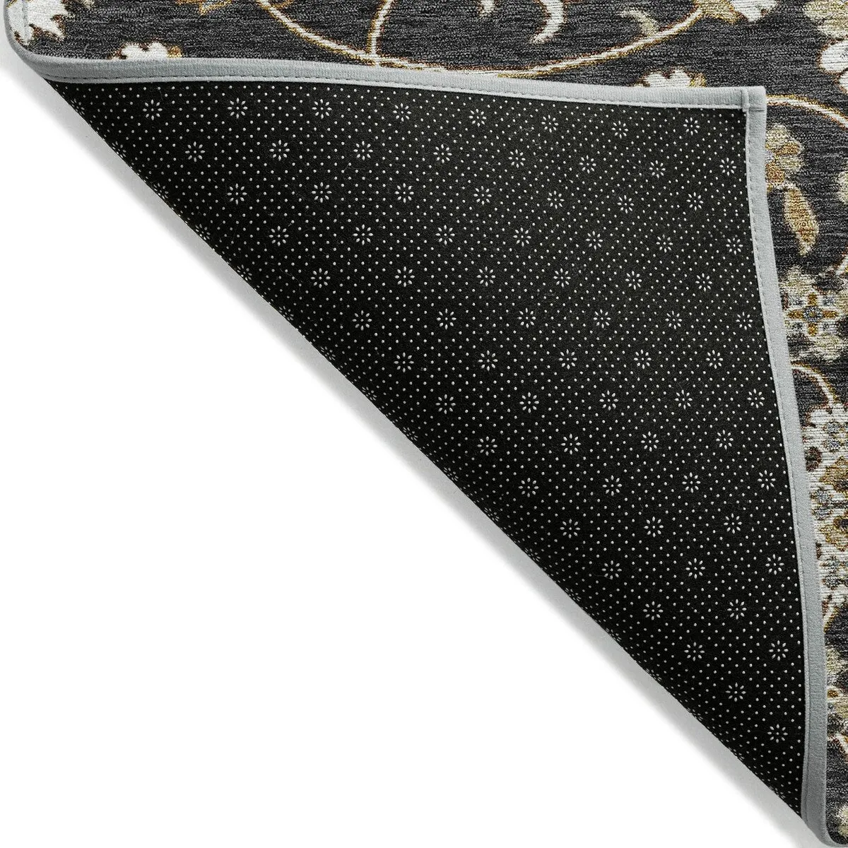 Machine Washable Indoor/ Outdoor Traditional KashanChantille Rug