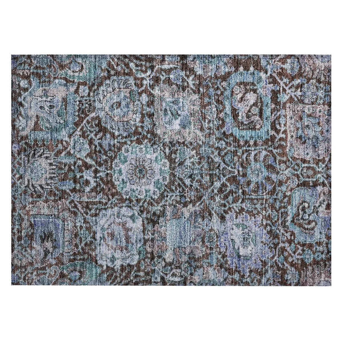 Machine Washable Indoor/ Outdoor Traditional Persian Chantille Rug