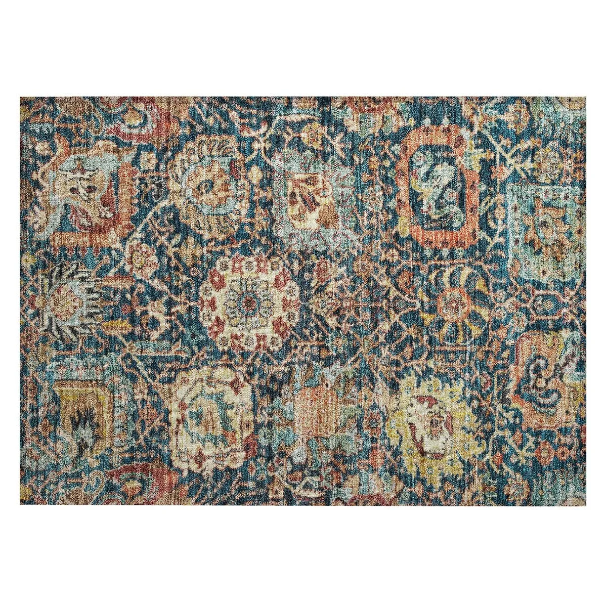 Machine Washable Indoor/ Outdoor Traditional Persian Chantille Rug