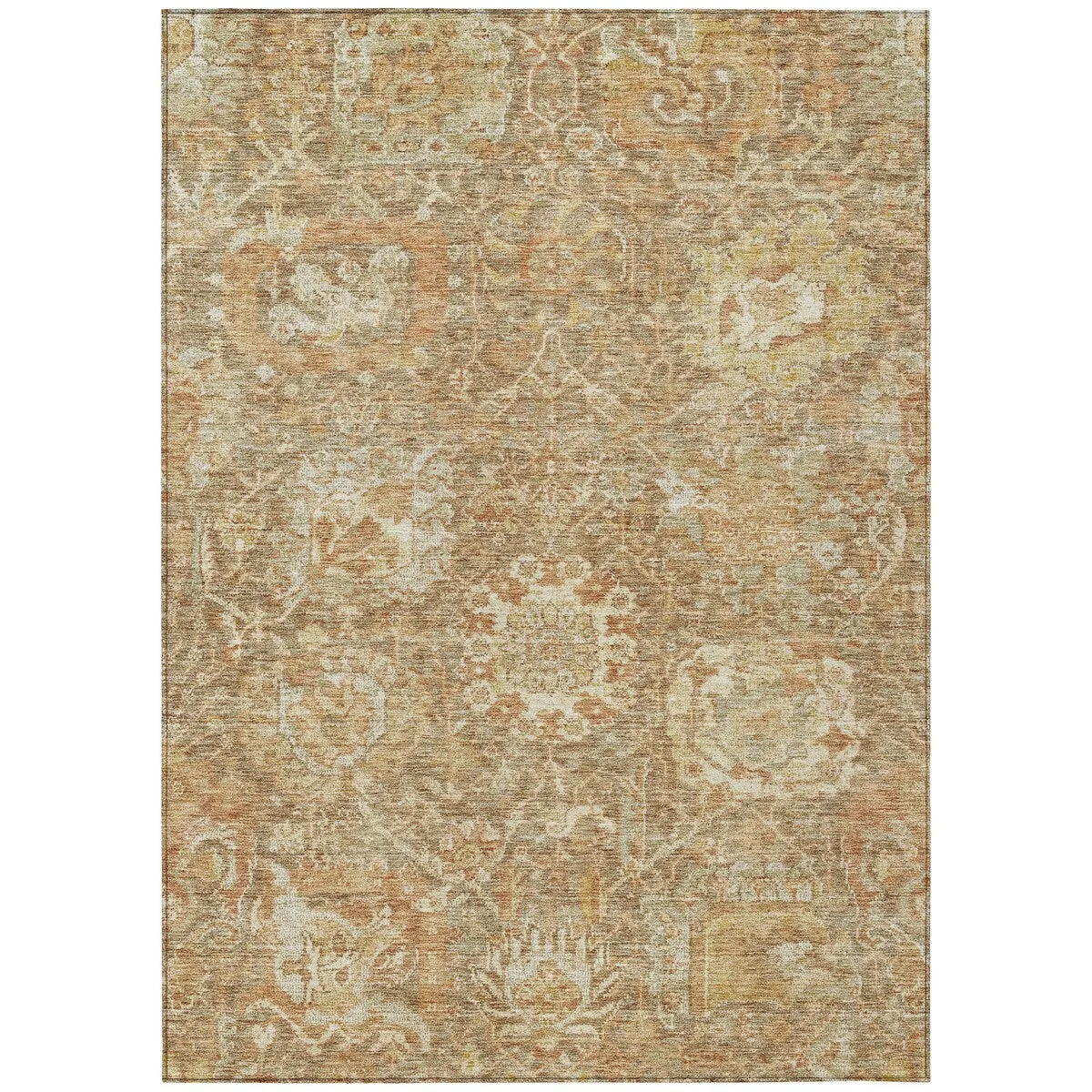 Machine Washable Indoor/ Outdoor Traditional Persian Chantille Rug