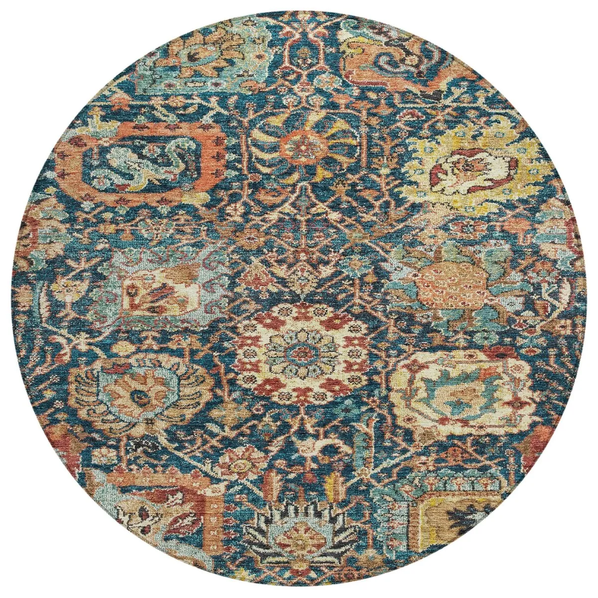 Machine Washable Indoor/ Outdoor Traditional Persian Chantille Rug