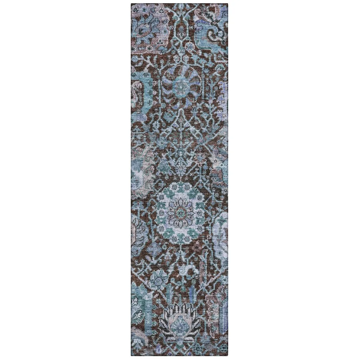 Machine Washable Indoor/ Outdoor Traditional Persian Chantille Rug
