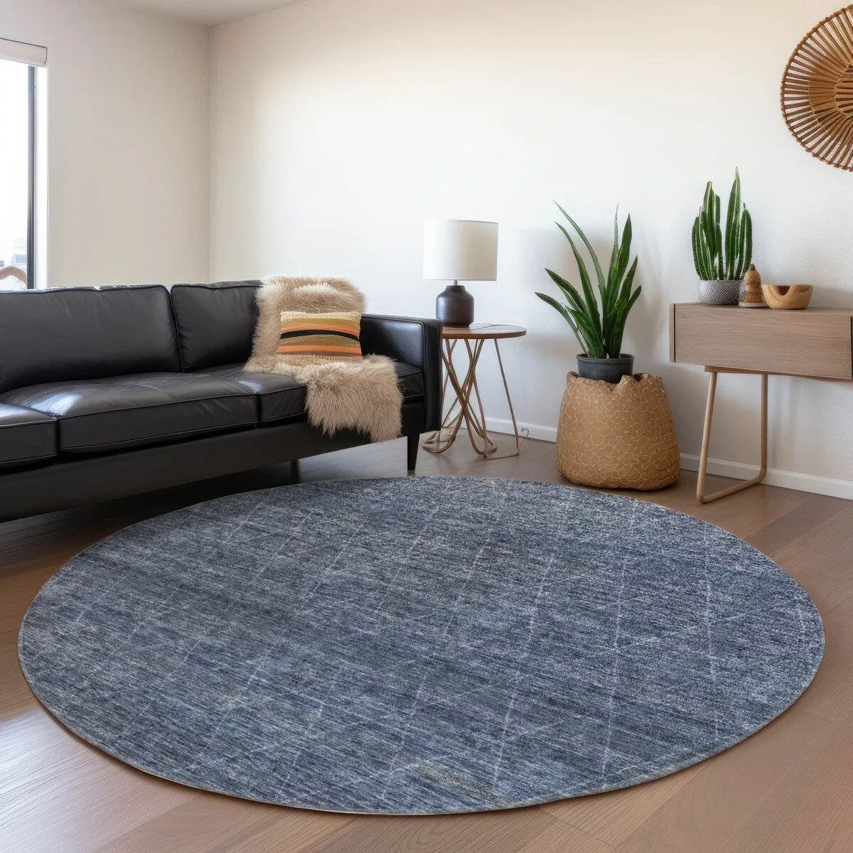 Machine Washable Indoor/ Outdoor Trellis Ombre Chantille Rug