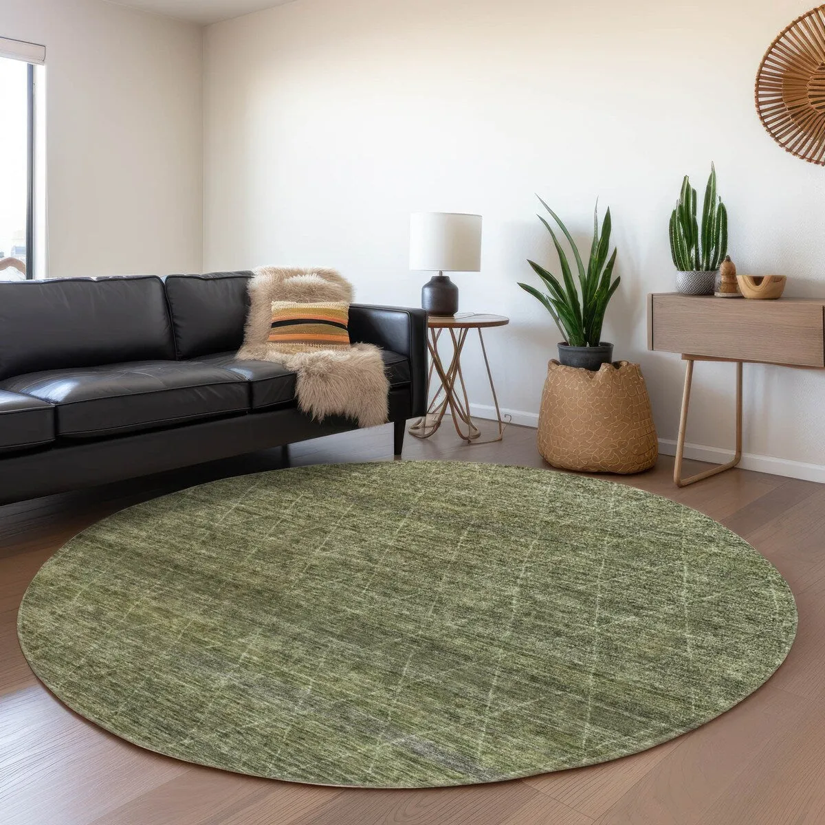 Machine Washable Indoor/ Outdoor Trellis Ombre Chantille Rug