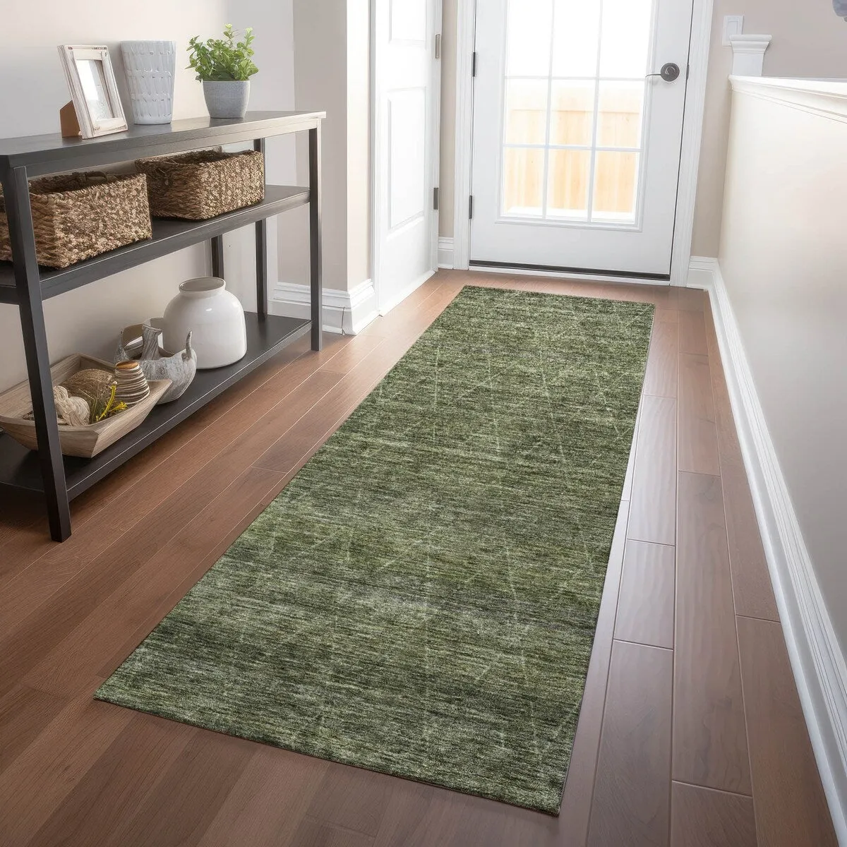 Machine Washable Indoor/ Outdoor Trellis Ombre Chantille Rug