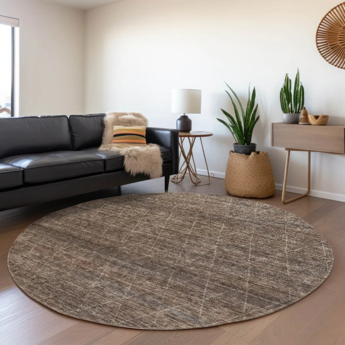 Machine Washable Indoor/ Outdoor Trellis Ombre Chantille Rug