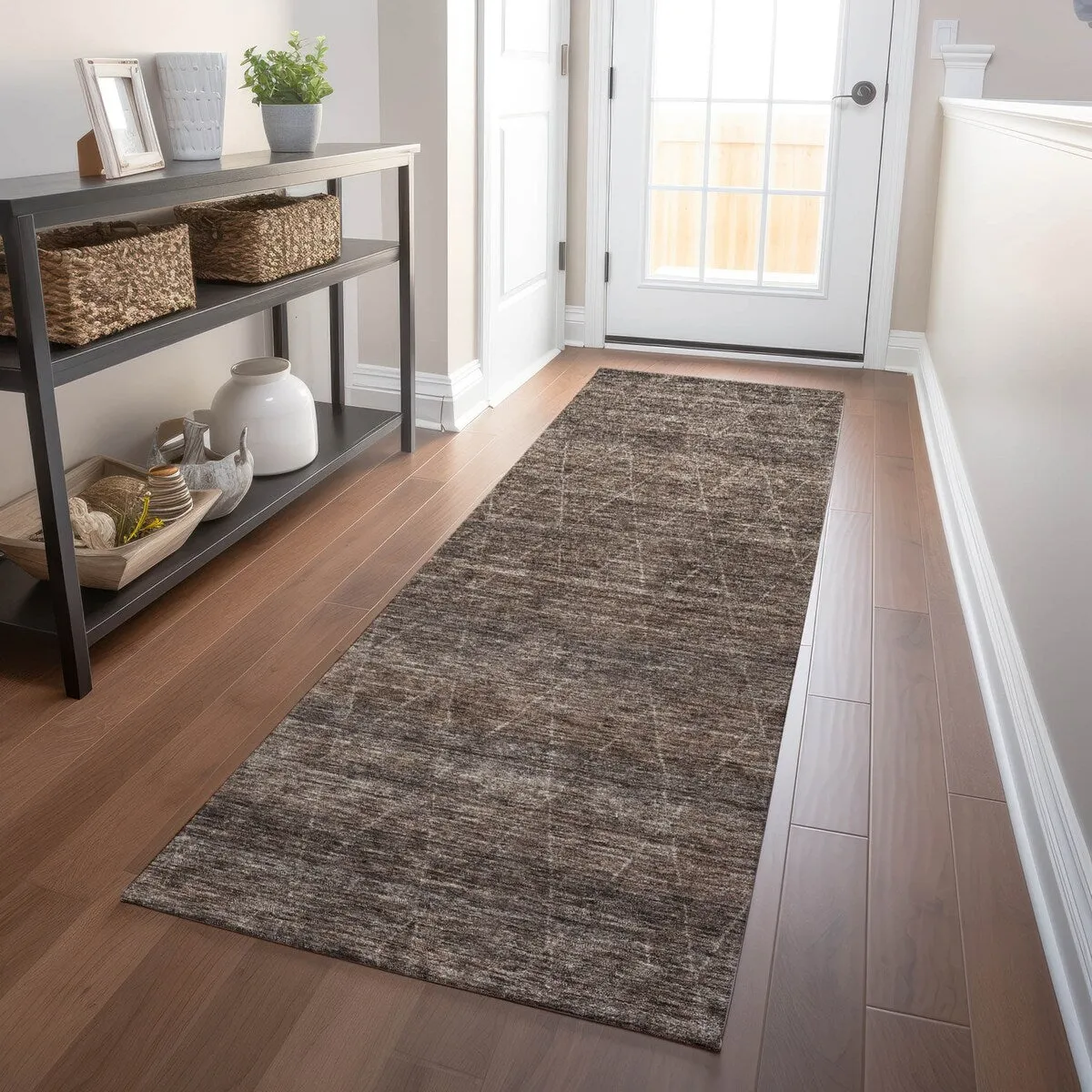 Machine Washable Indoor/ Outdoor Trellis Ombre Chantille Rug
