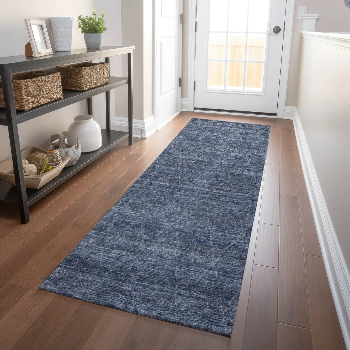 Machine Washable Indoor/ Outdoor Trellis Ombre Chantille Rug