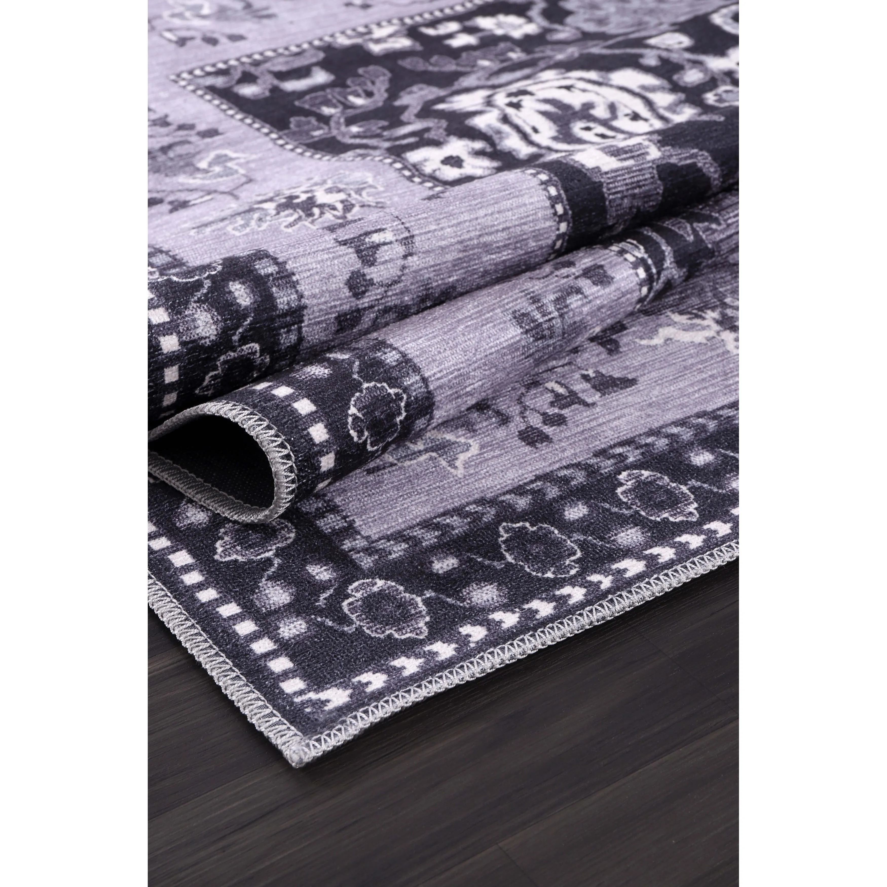 Machine Washable Indoor Rug Floral Pattern Stain Free for Indoor Living Room Bedroom Office Area Rug