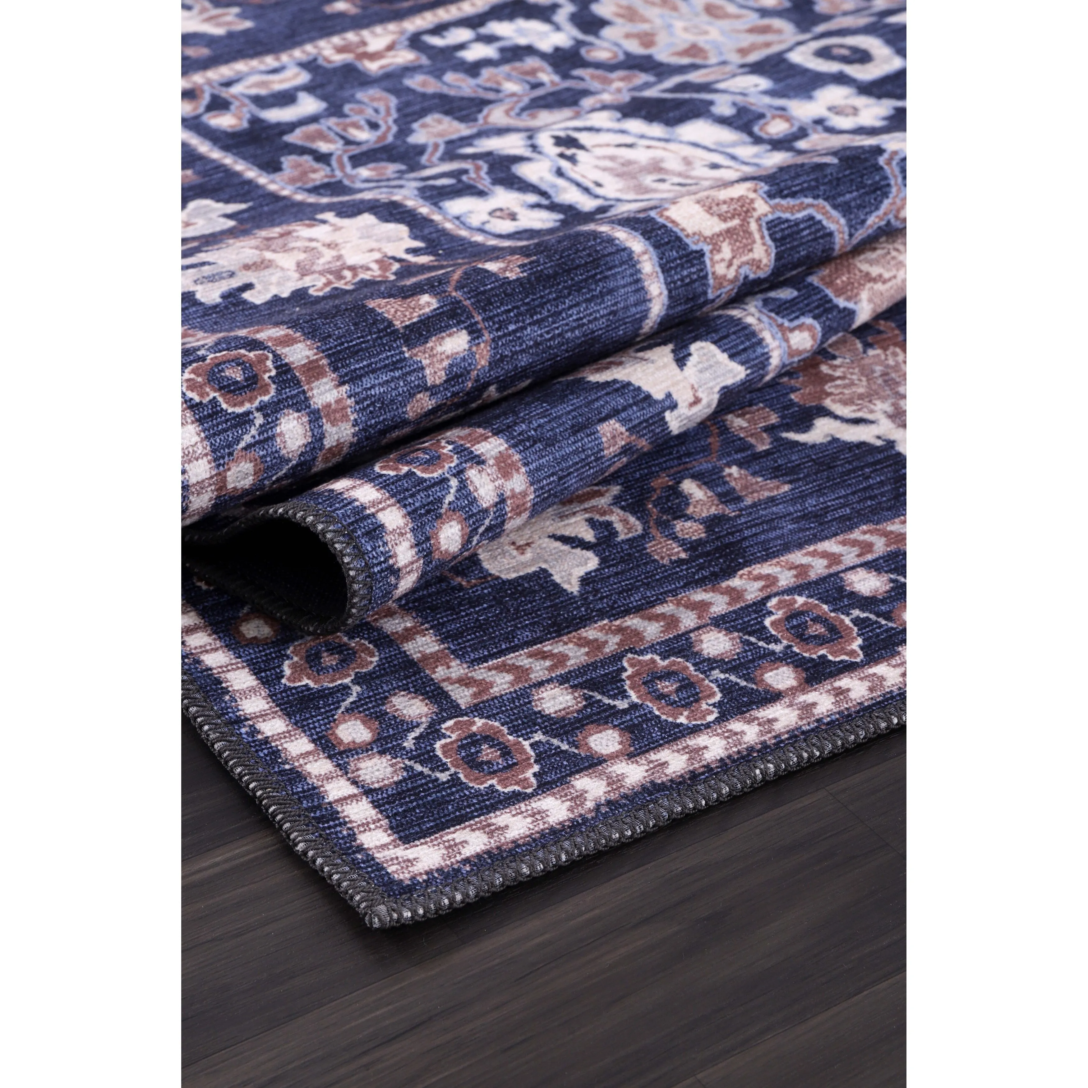 Machine Washable Indoor Rug Floral Pattern Stain Free for Indoor Living Room Bedroom Office Area Rug