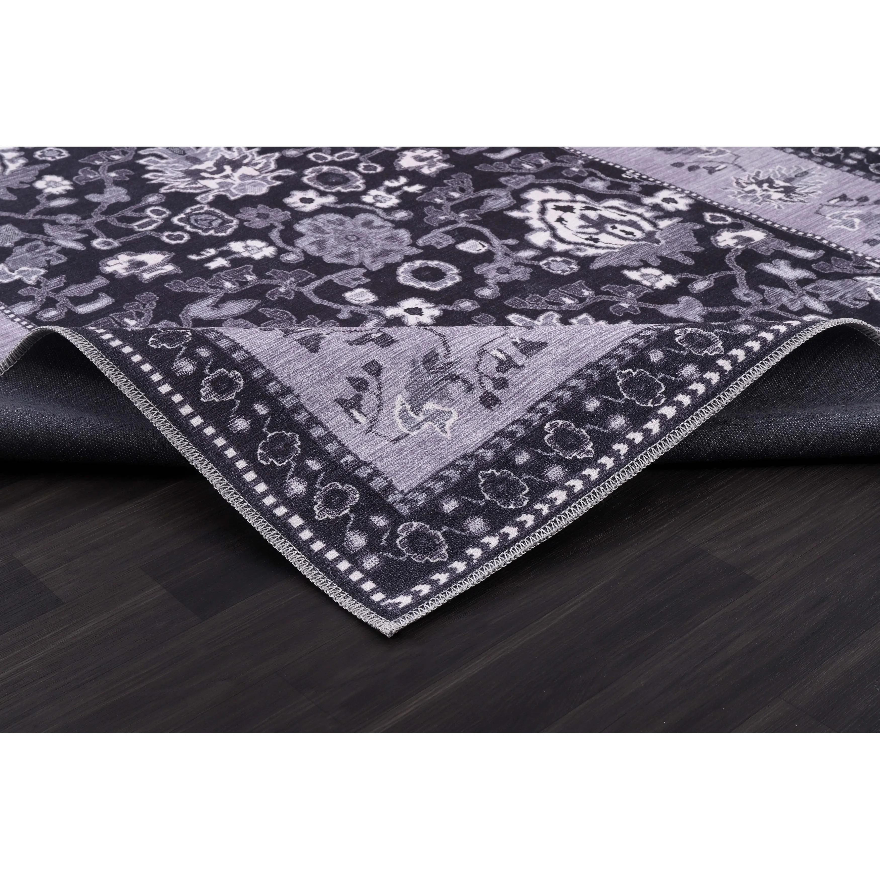 Machine Washable Indoor Rug Floral Pattern Stain Free for Indoor Living Room Bedroom Office Area Rug