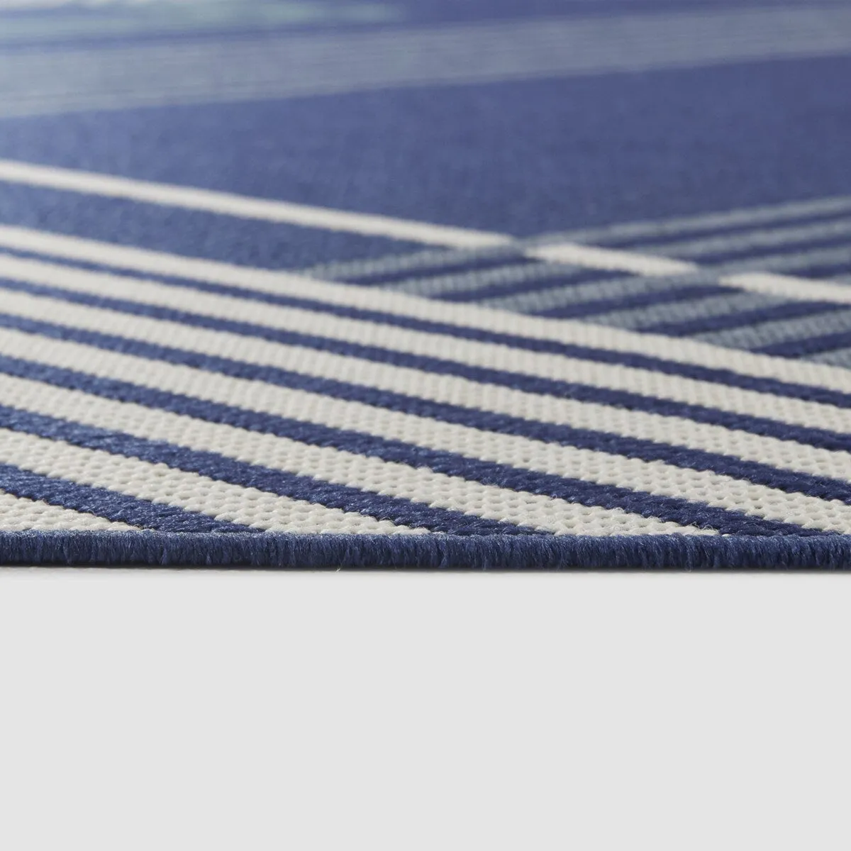 Mandel Modern Stripe Indoor/Outdoor Area Rug