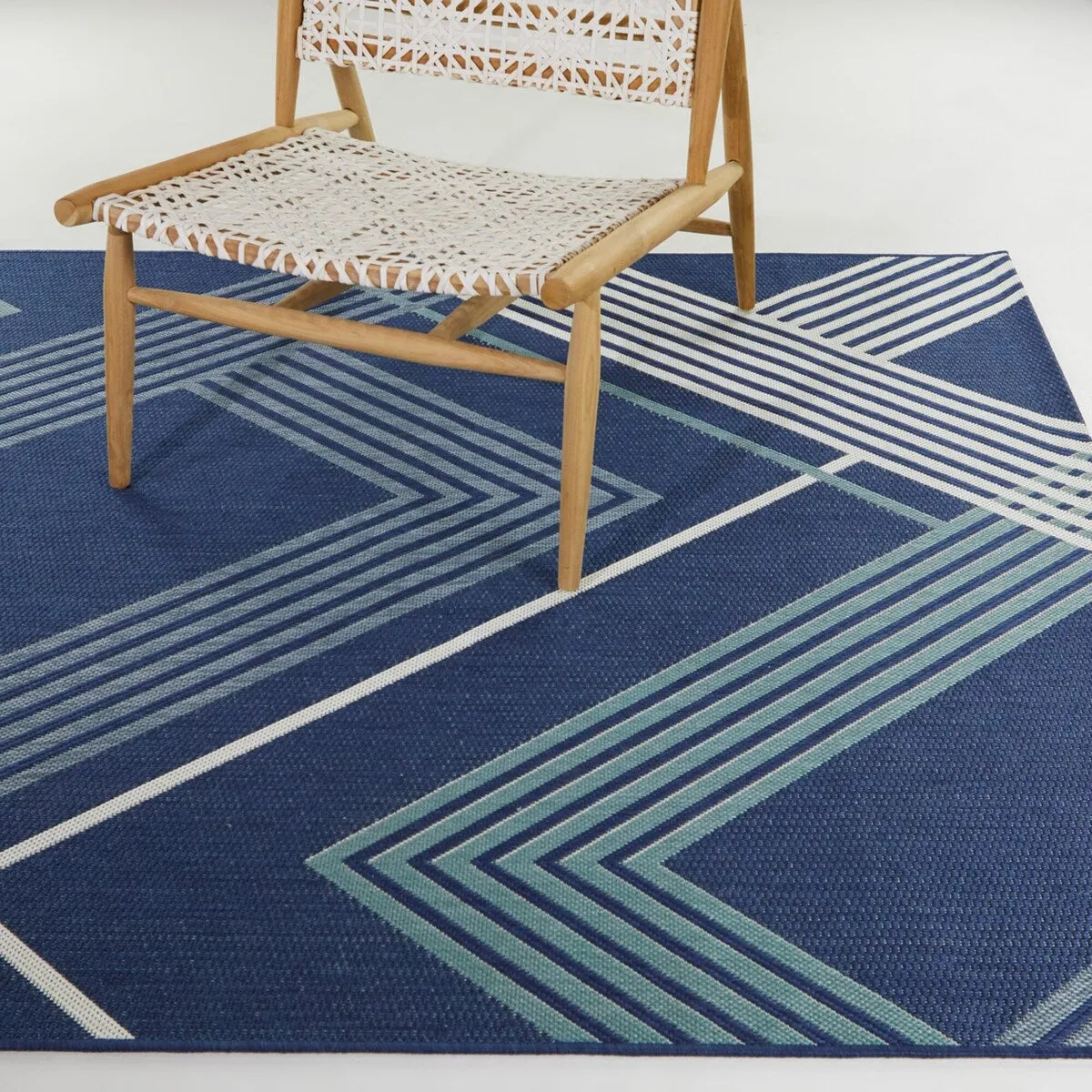 Mandel Modern Stripe Indoor/Outdoor Area Rug
