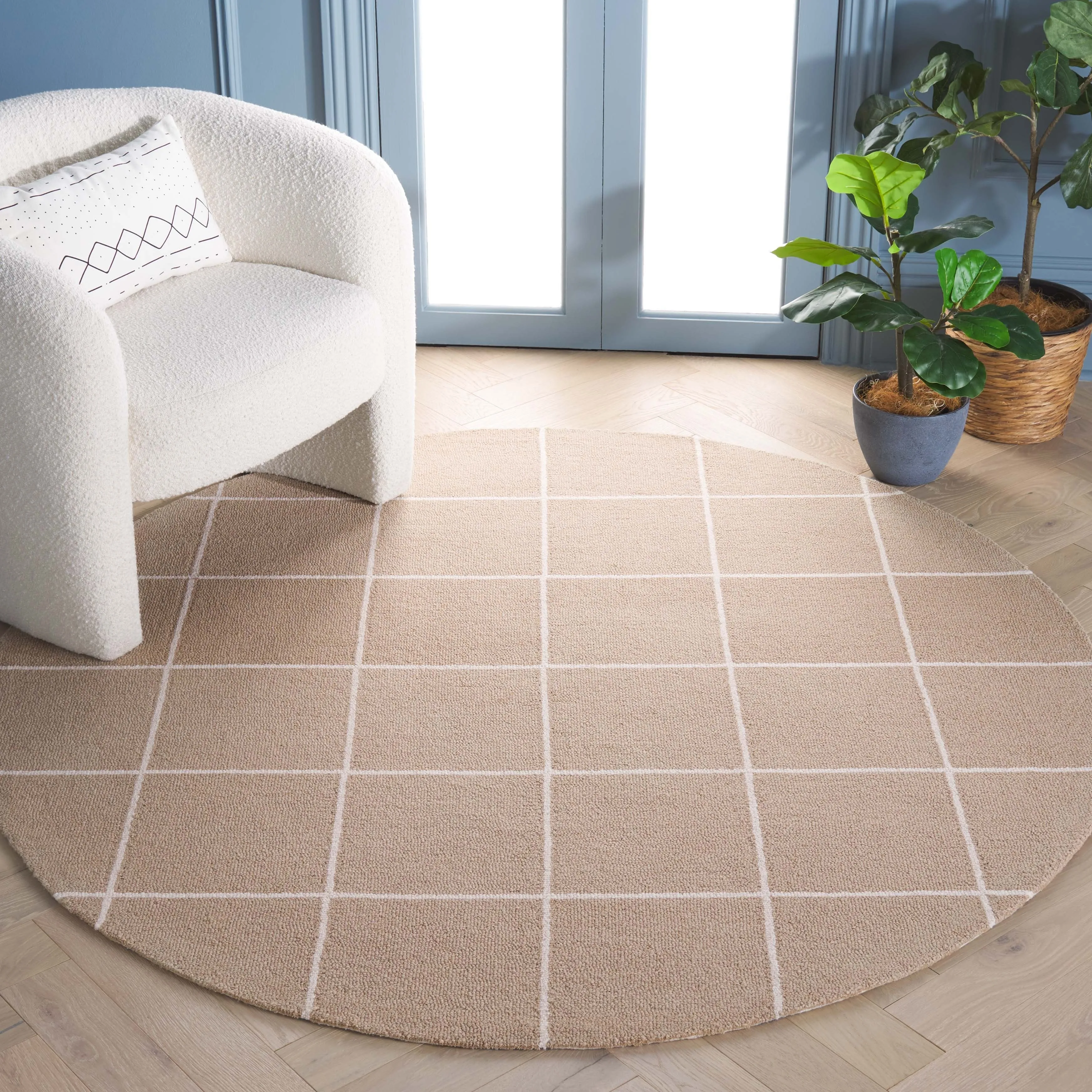 Martha Stewart by SAFAVIEH Alessya Checkered Grid Wool Rug