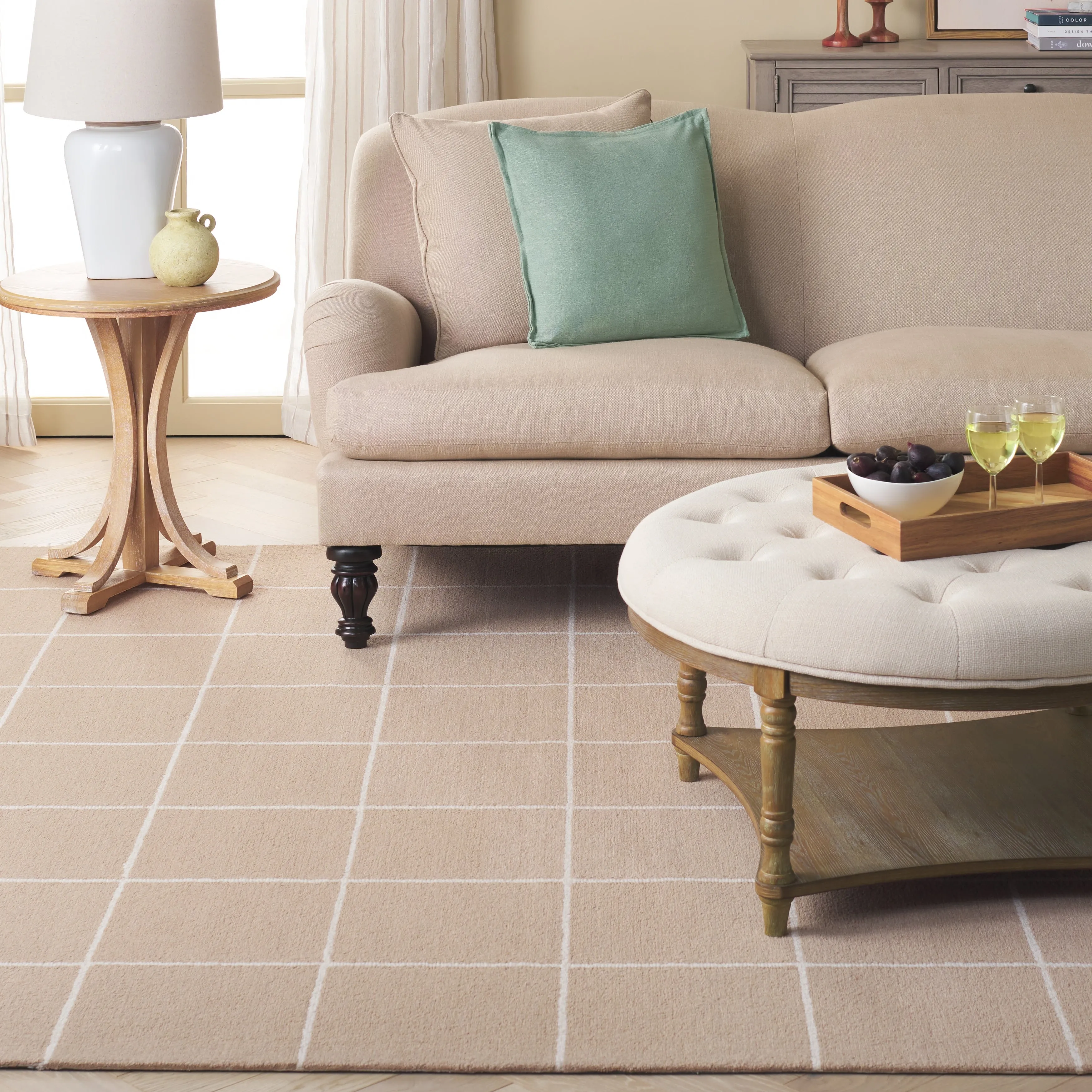 Martha Stewart by SAFAVIEH Alessya Checkered Grid Wool Rug
