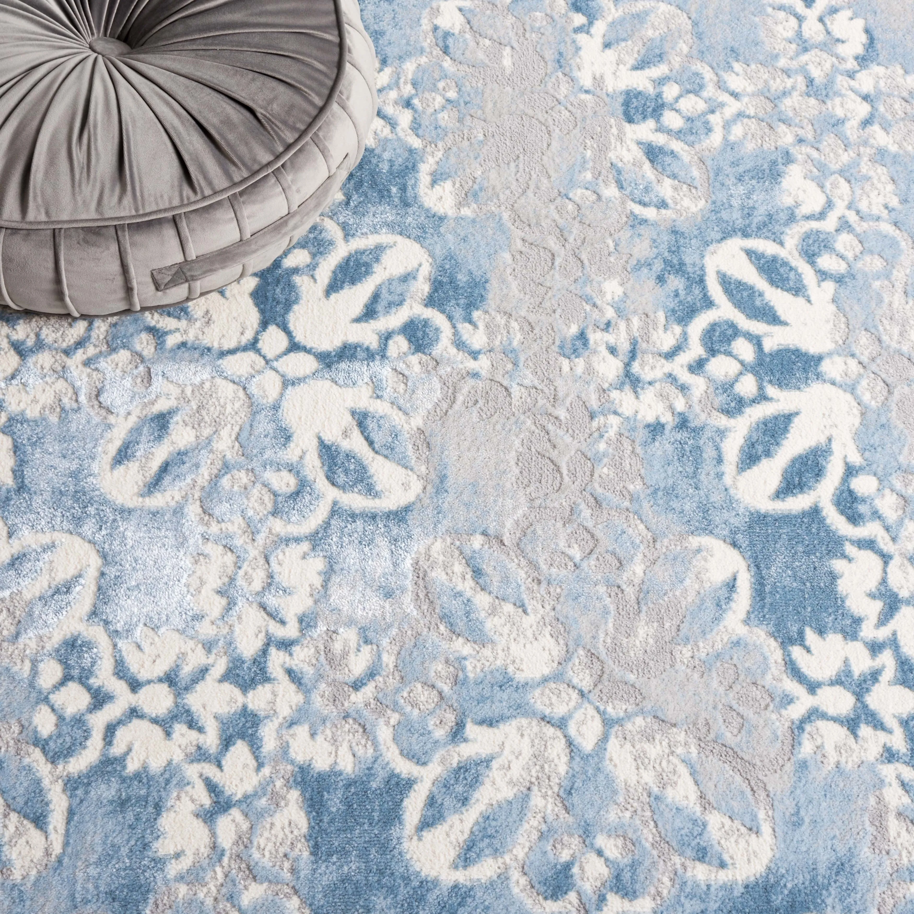 Martha Stewart by SAFAVIEH Bertrande Modern Rug - Grey/Blue - 5' 3 x 7' 7