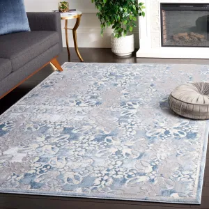Martha Stewart by SAFAVIEH Bertrande Modern Rug - Grey/Blue - 5' 3 x 7' 7