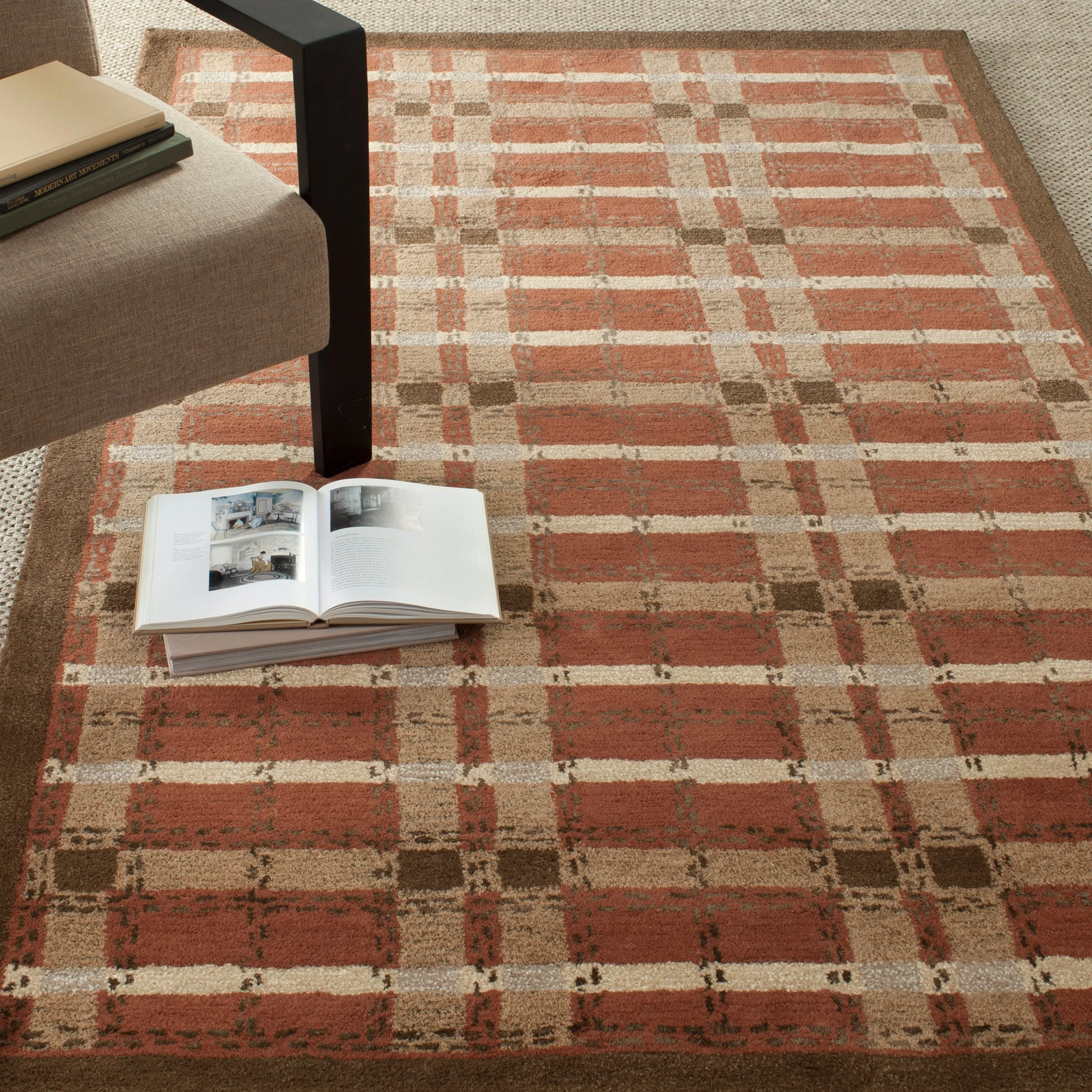 Martha Stewart by SAFAVIEH Colorweave Plaid Wool/ Viscose Rug