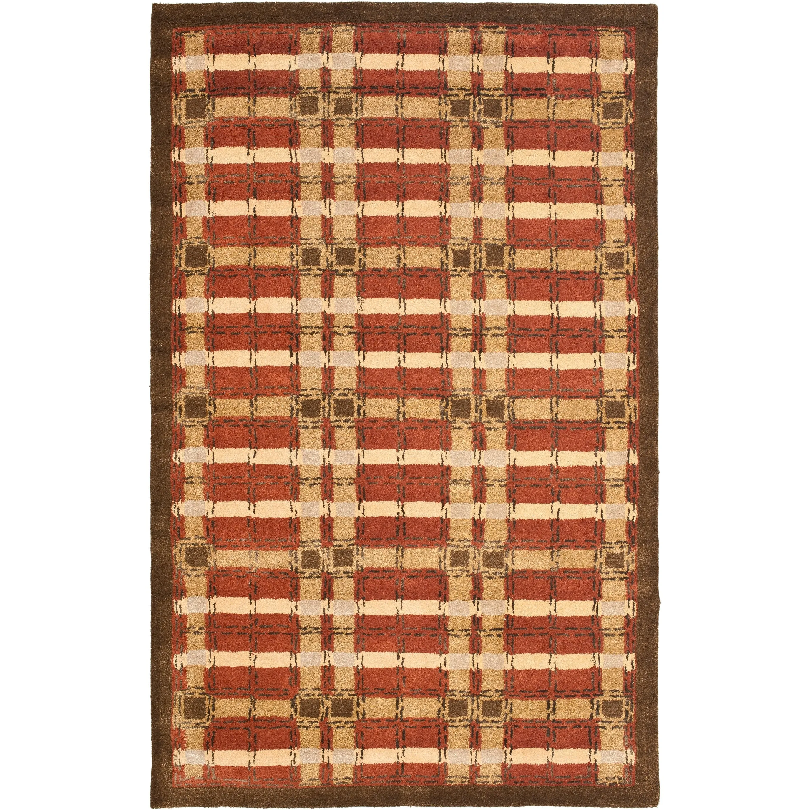 Martha Stewart by SAFAVIEH Colorweave Plaid Wool/ Viscose Rug