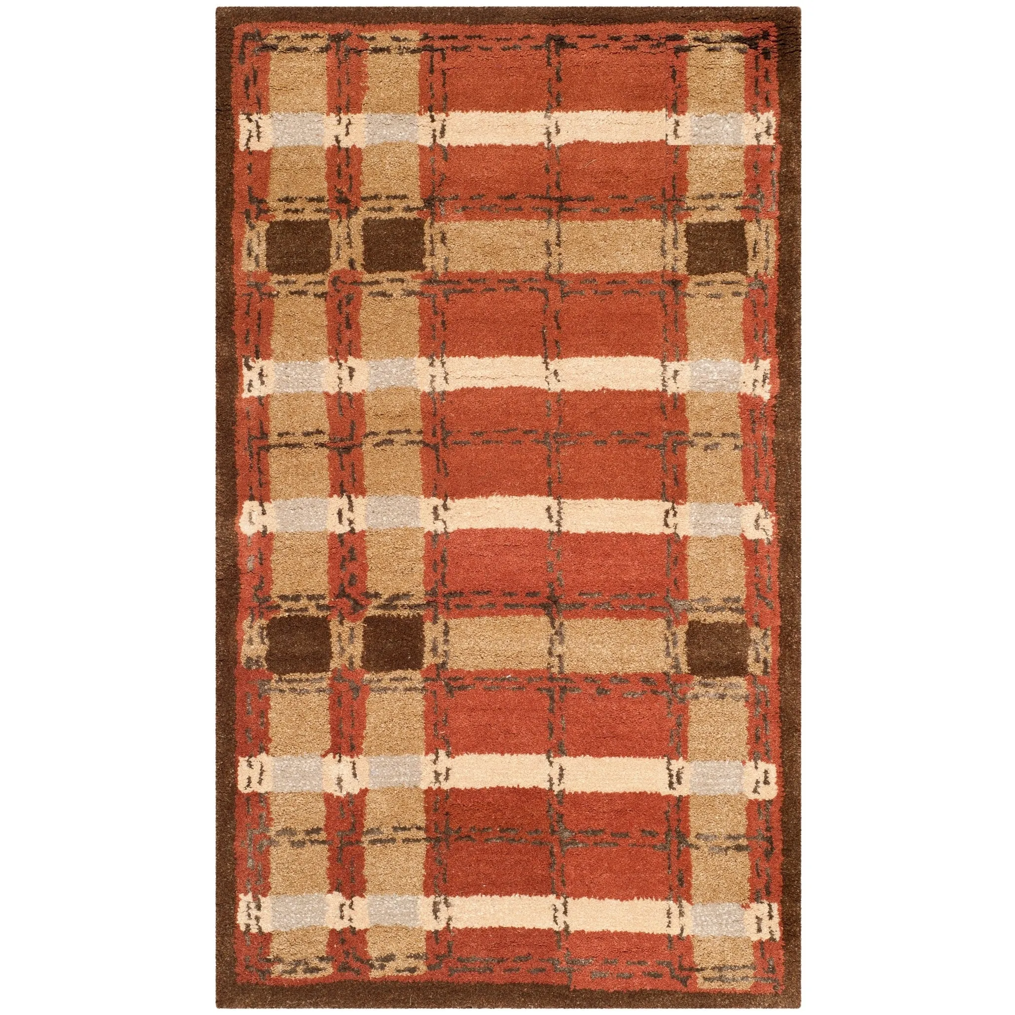 Martha Stewart by SAFAVIEH Colorweave Plaid Wool/ Viscose Rug