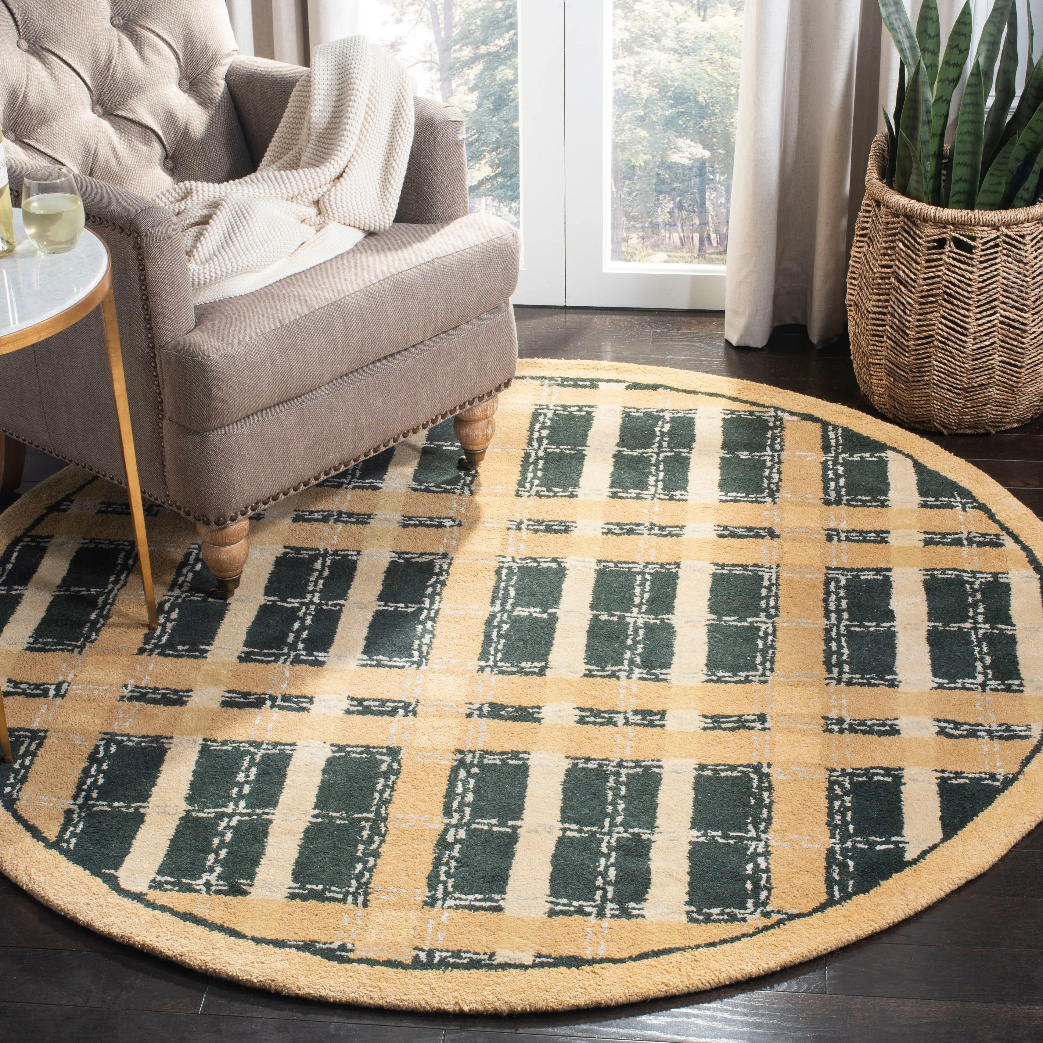 Martha Stewart by SAFAVIEH Colorweave Plaid Wool/ Viscose Rug