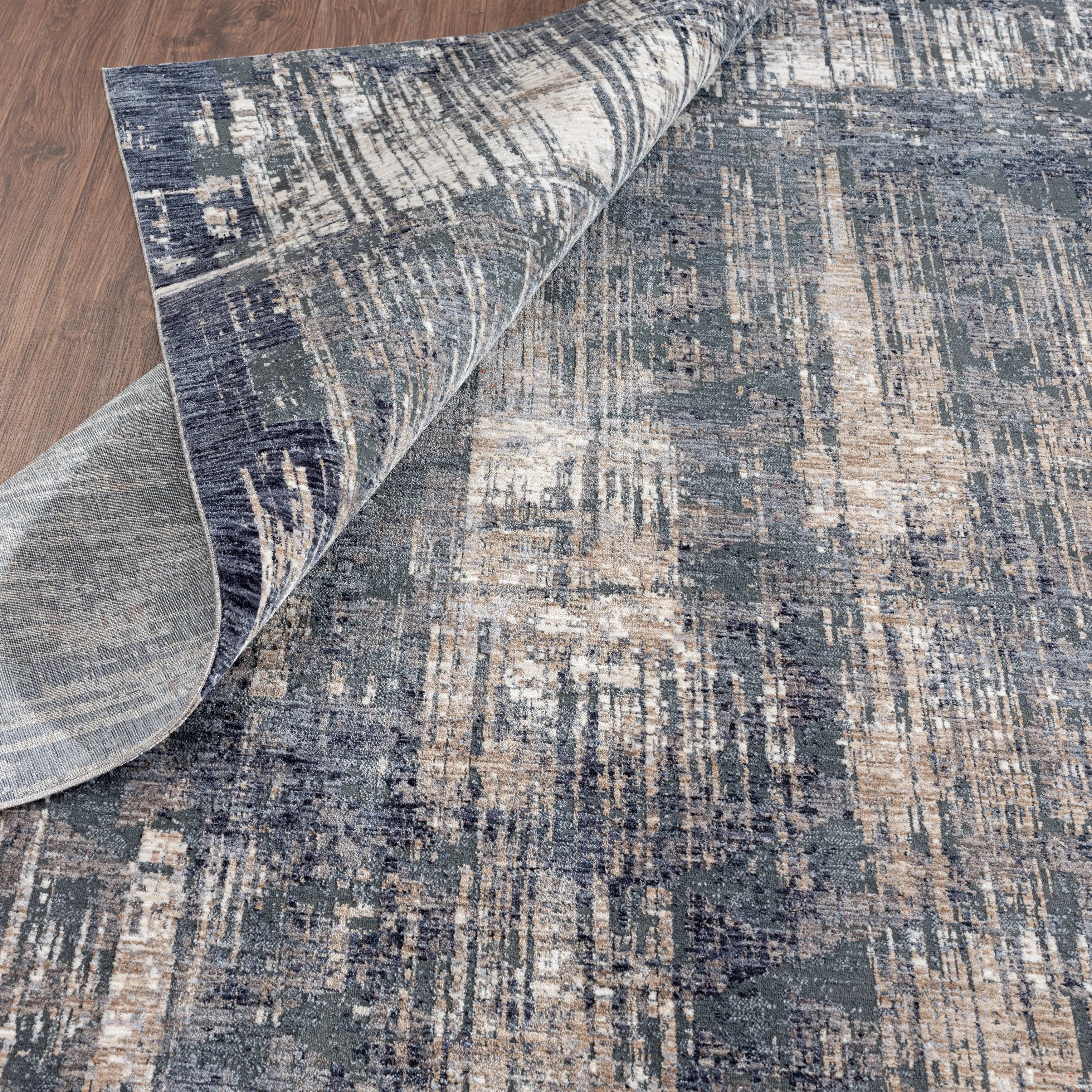 Midnight Abstract Area Rug